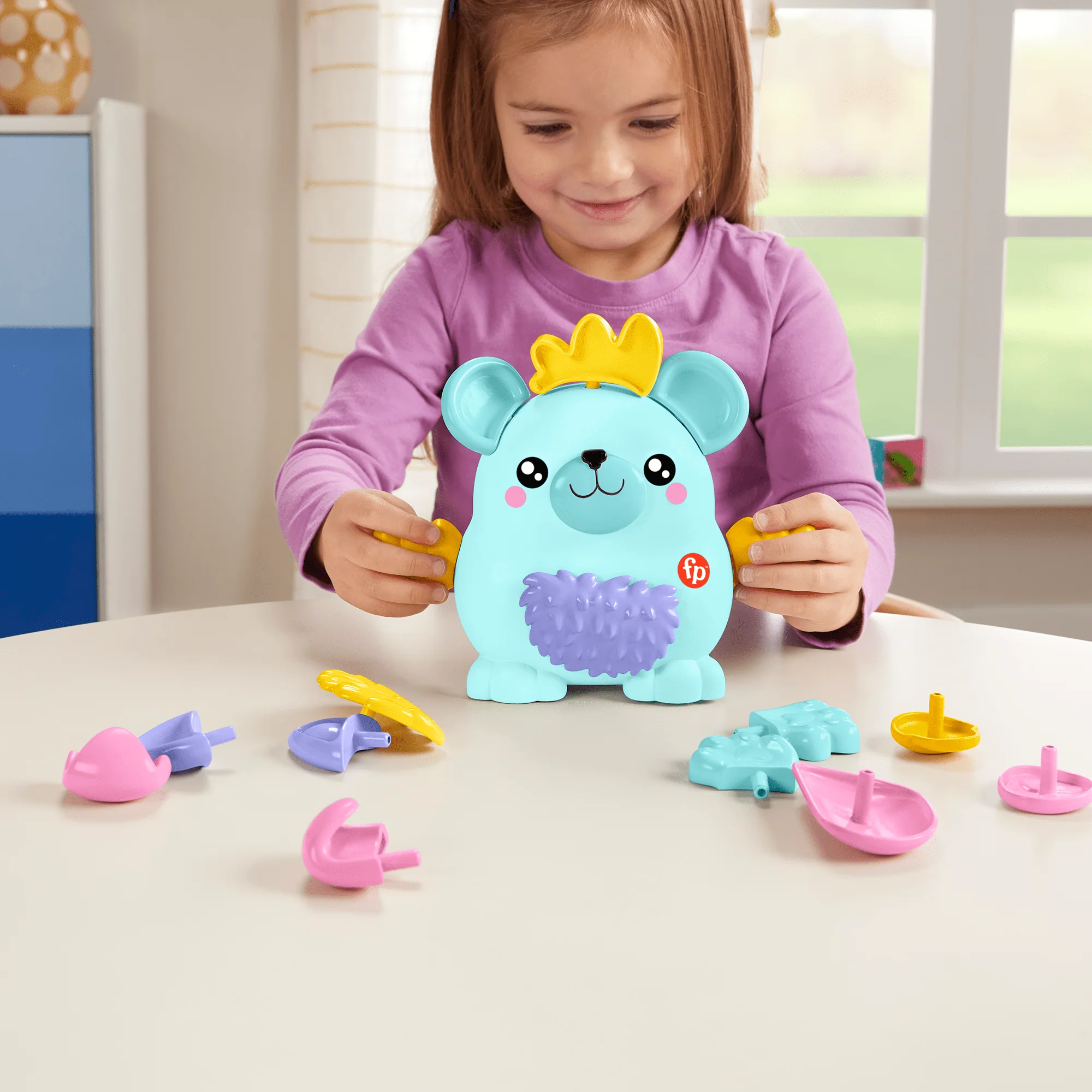 Okul Öncesi Çağdaki Çocuklar Için 18 Parçalı Fisher-Price Fisher-Price Karıştır Ve Eşleştir Hayvan DOStları Blokları - Image 2