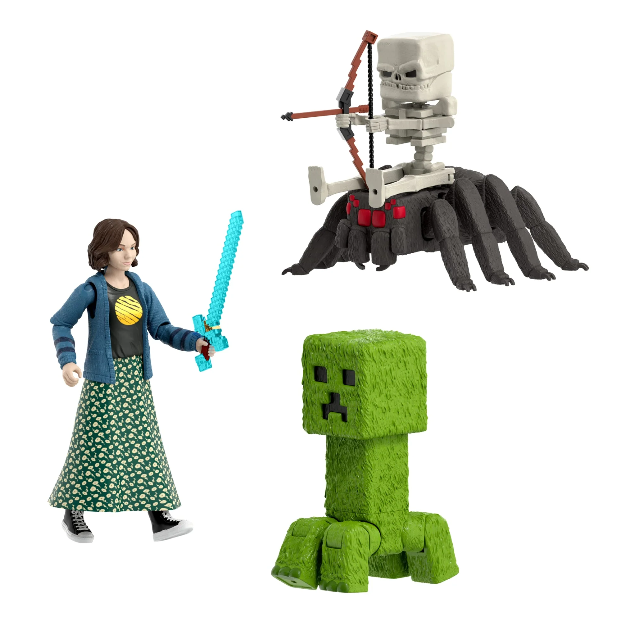 Pack Encuentros En La Superficie De Minecraft Con Cuatro Figuras De Acción Y Tres Accesorios Inspirados En La Película - Image 6