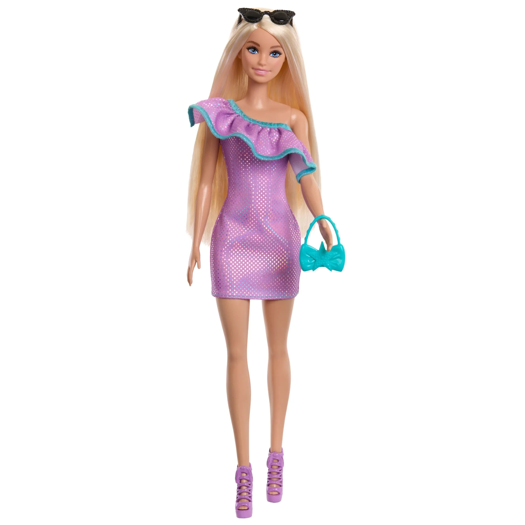 Parti Elbiseleri Ve Çantalar Dahil Kıyafetleri Ve Aksesuarlarıyla Barbie Bebek (3 Farklı Kombin)