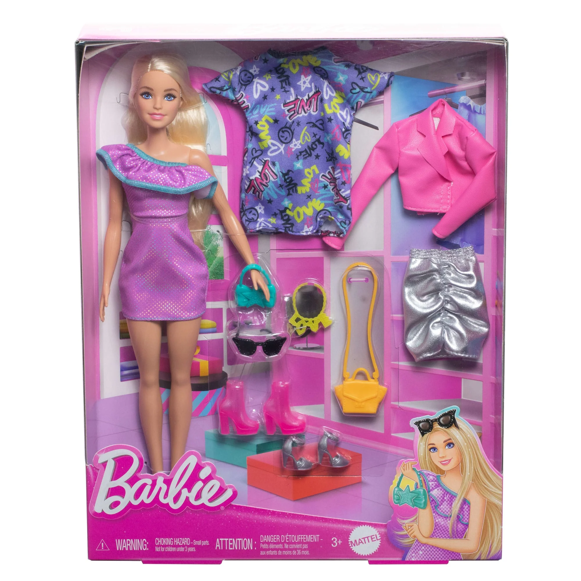 Parti Elbiseleri Ve Çantalar Dahil Kıyafetleri Ve Aksesuarlarıyla Barbie Bebek (3 Farklı Kombin) - Image 6