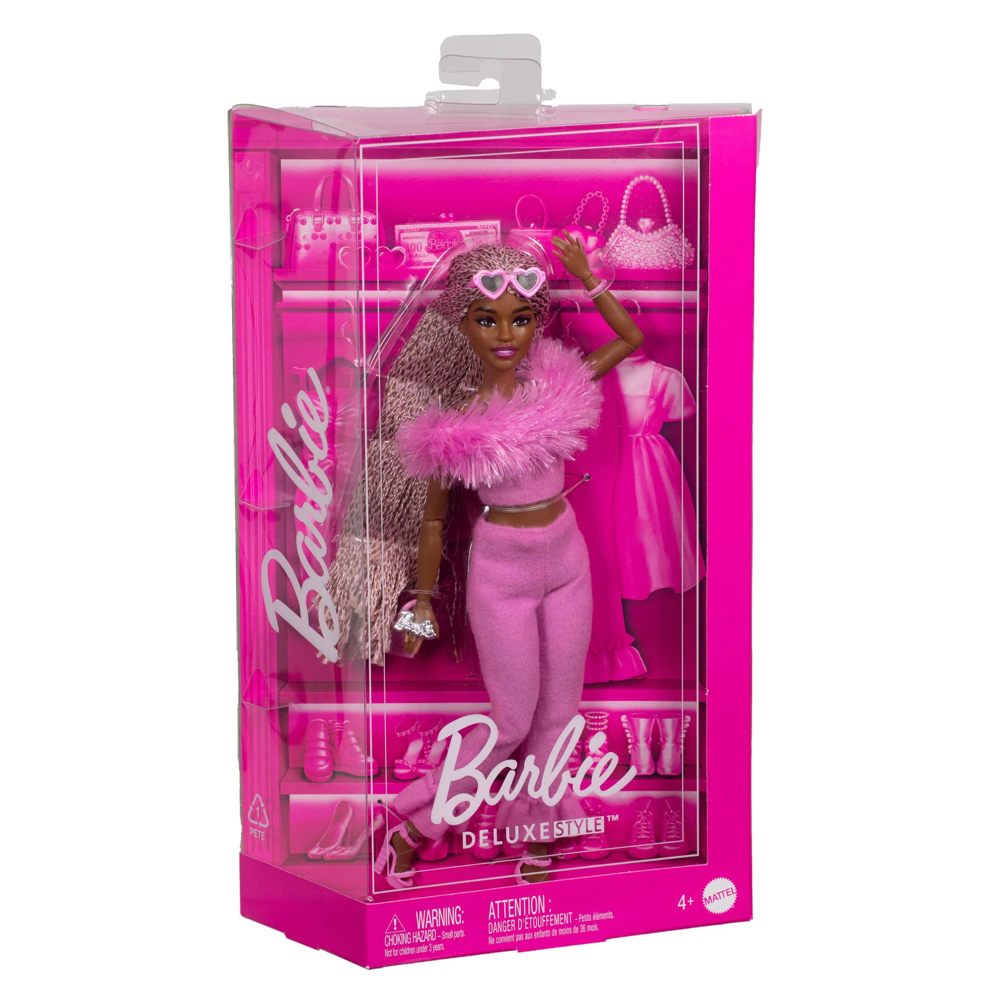 Pembe Renkli Yumuşacık Takımıyla Pembe Ve Kahverengi Örgülü Saçlı Barbie Stil İkonu Bebek (4) - Image 6