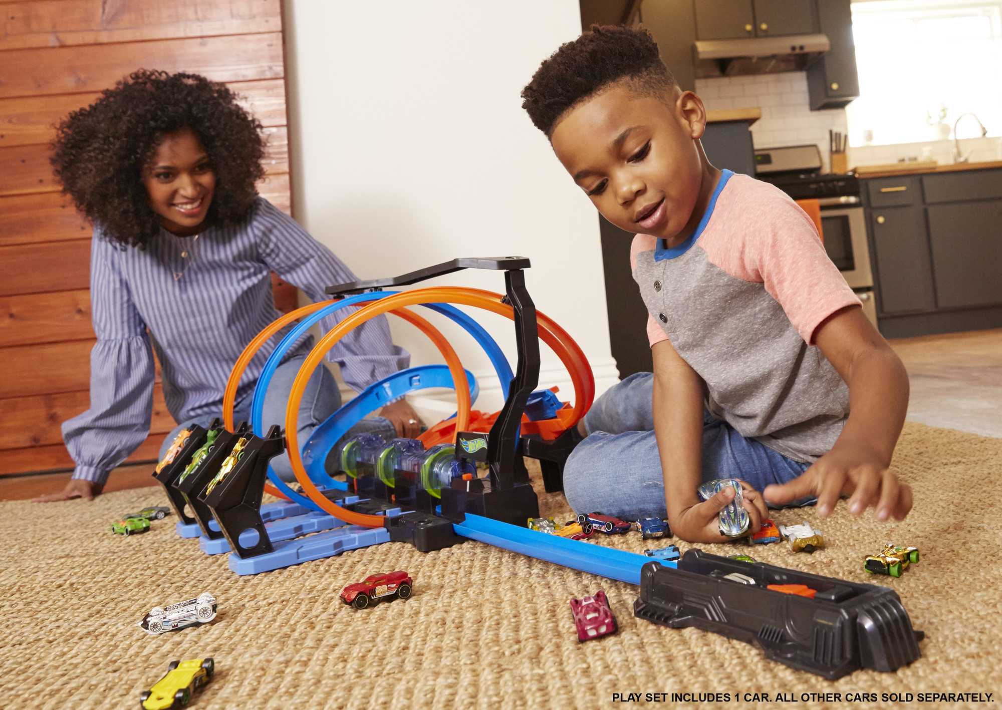 Piste Hot Wheels Looping Infernal Avec 3 Lanceurs Motorisés Et 3 Loopings - Image 2