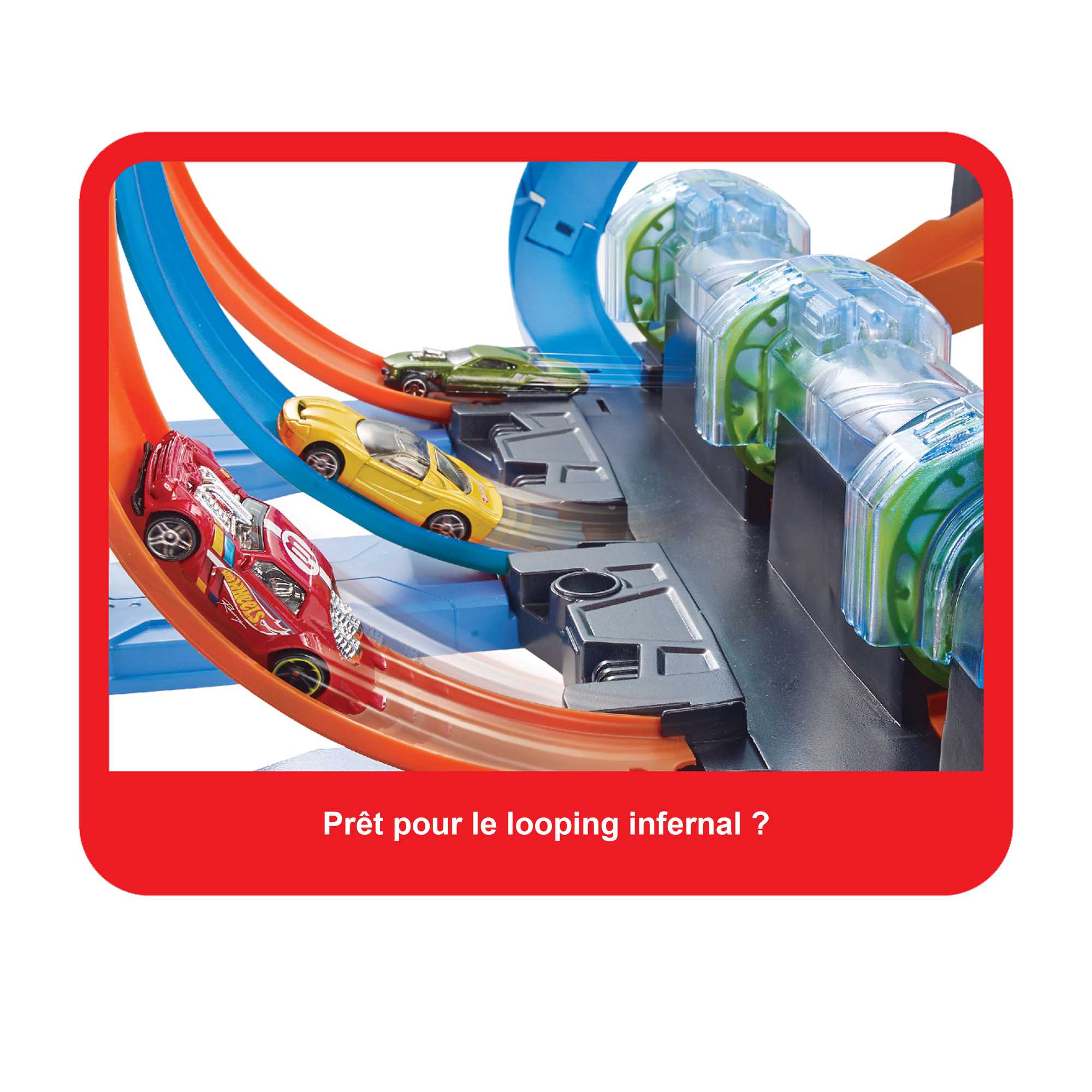 Piste Hot Wheels Looping Infernal Avec 3 Lanceurs Motorisés Et 3 Loopings - Image 4