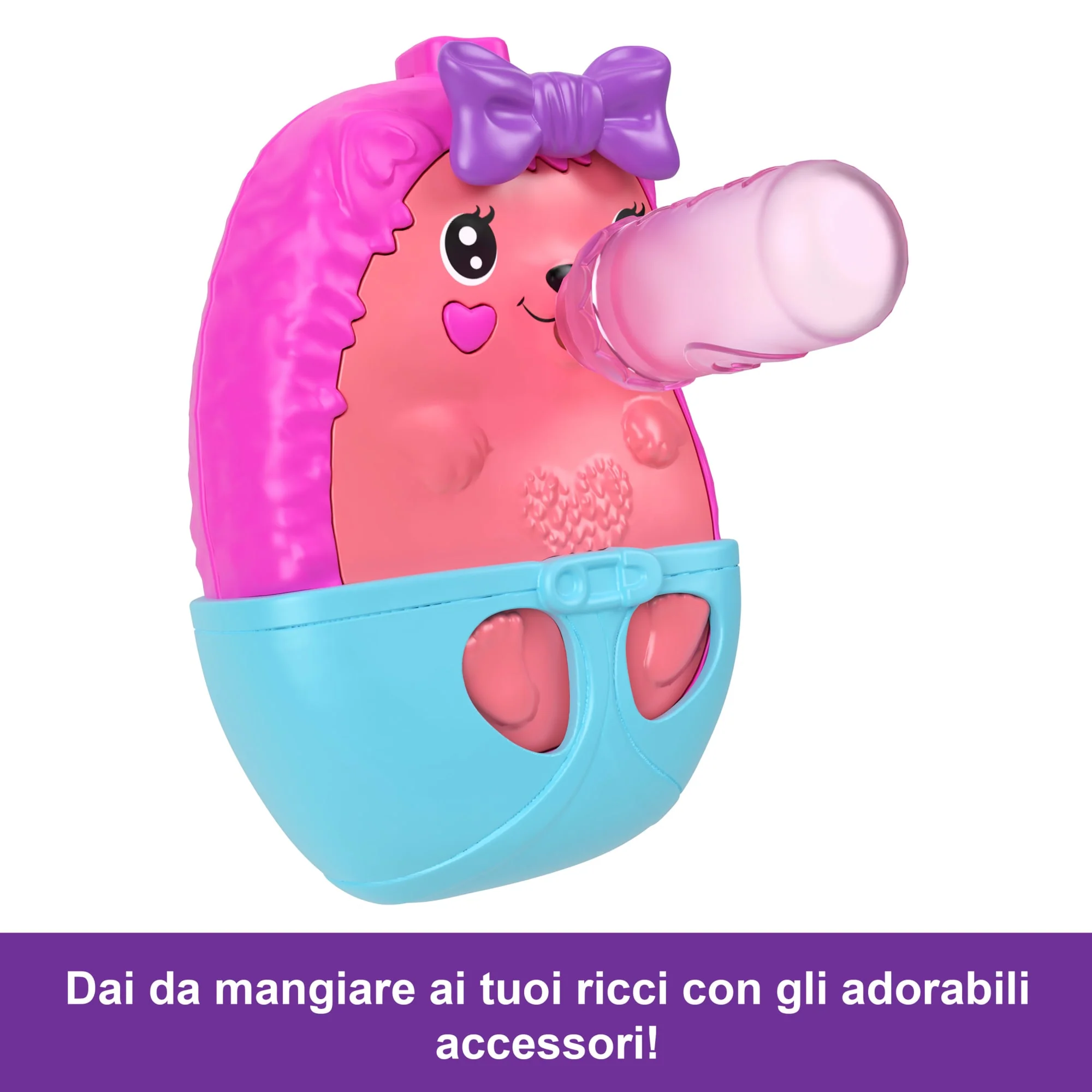 Playset Borsetta Polly Pocket Mamma Riccio E Baby Riccio Con 2 Bambole E 16 Accessori, Inclusi Animali Domestici - Image 4