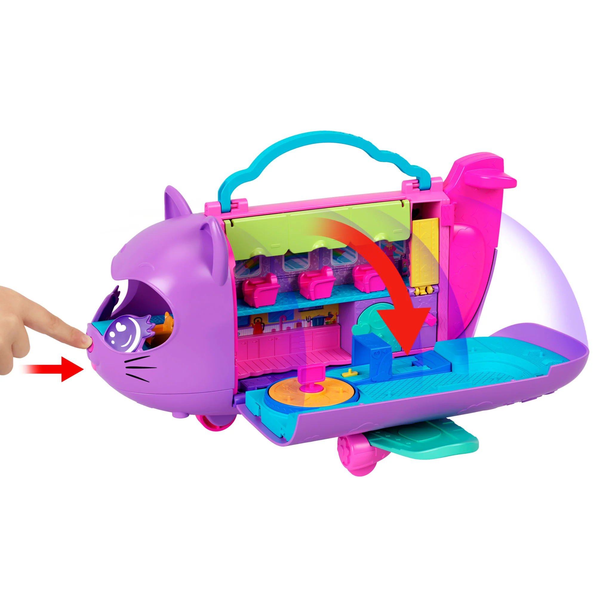 Polly Pocket Adventures in Rio Uçak Oyun Seti, 2 Mikro Bebek Ve Evcil Hayvan, Aksesuarlar, Seyahat Oyuncağı Uçak - Image 3