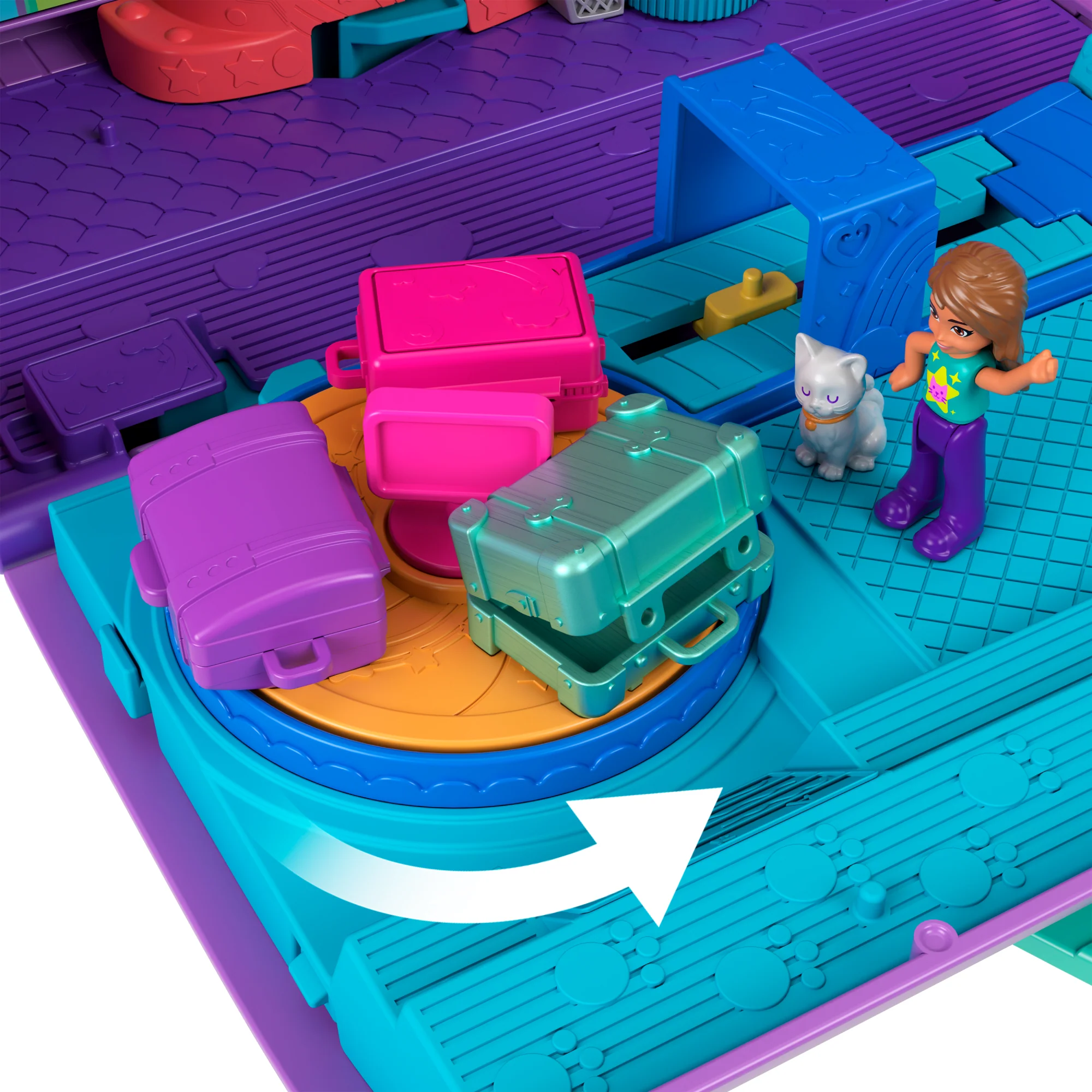 Polly Pocket Adventures in Rio Uçak Oyun Seti, 2 Mikro Bebek Ve Evcil Hayvan, Aksesuarlar, Seyahat Oyuncağı Uçak - Image 4