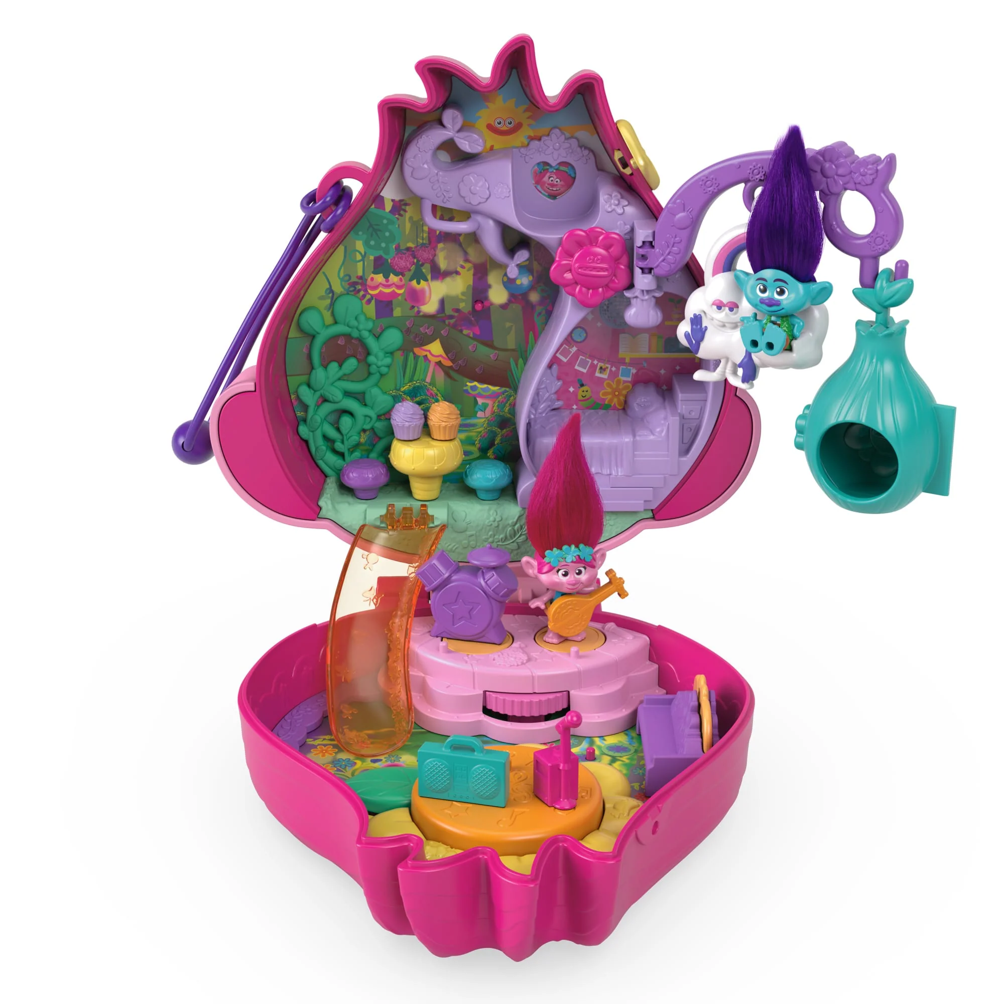 Polly Pocket & Dreamworks-Les Trolls-Coffret Figurines Et Accessoires - Image 2