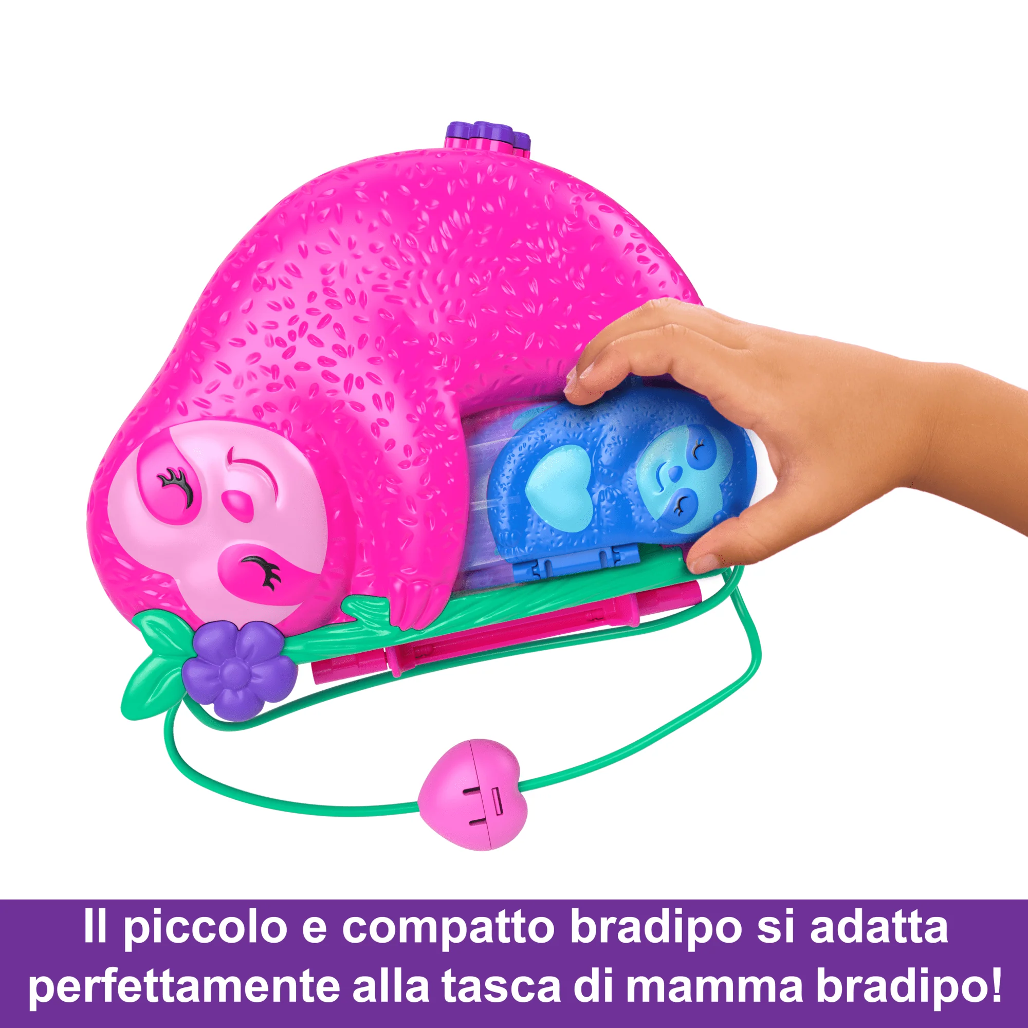 Polly Pocket Borsetta Dolce Bradipo, Giocattolo Da Viaggio, Bambole E Playset - Image 3