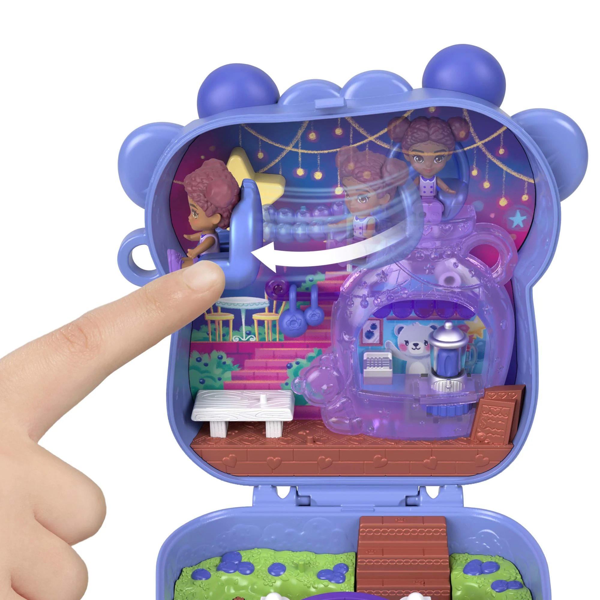 Polly Pocket Bosbessenvriendjes, Compacte Speelset Met 1 Micropop En Dierenvriendje, Speelgoed Voor Onderweg Met Fruitaccessoires - Image 3