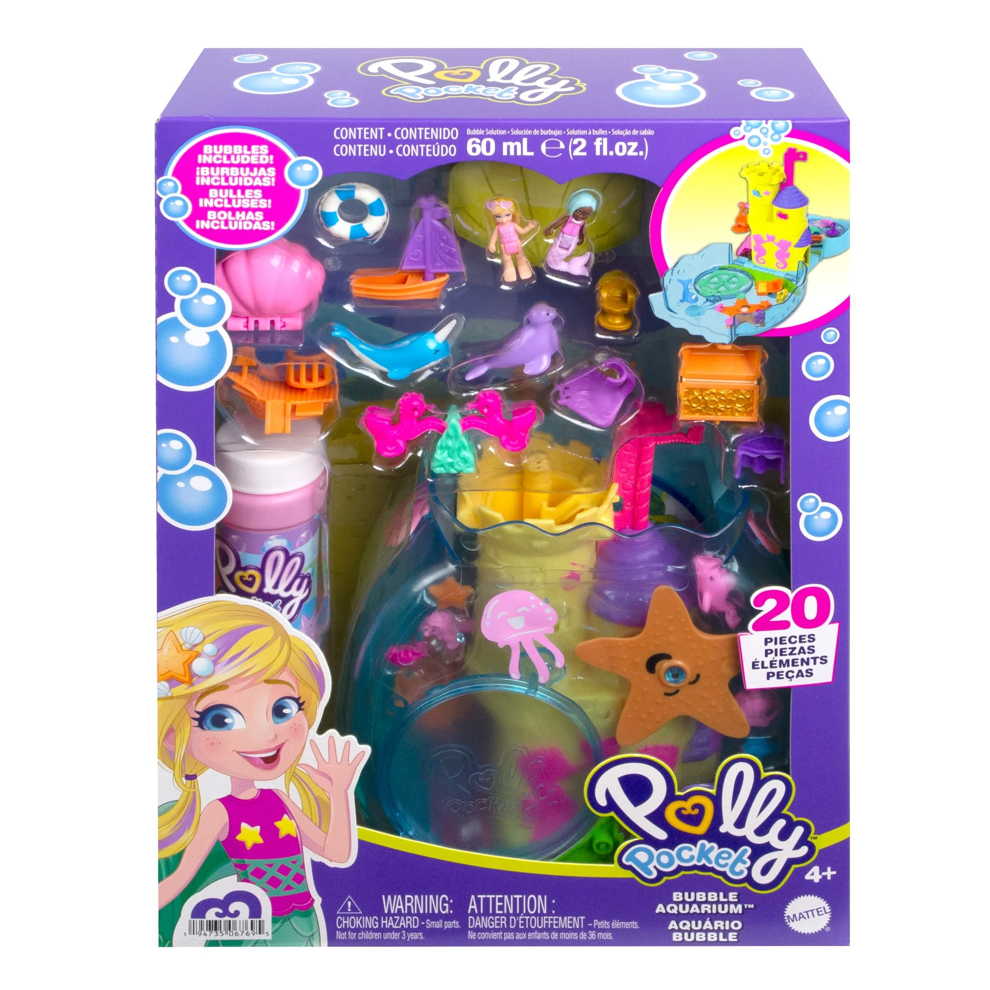 Polly Pocket Bubble Aquarium with Underwater Theme - Image 6