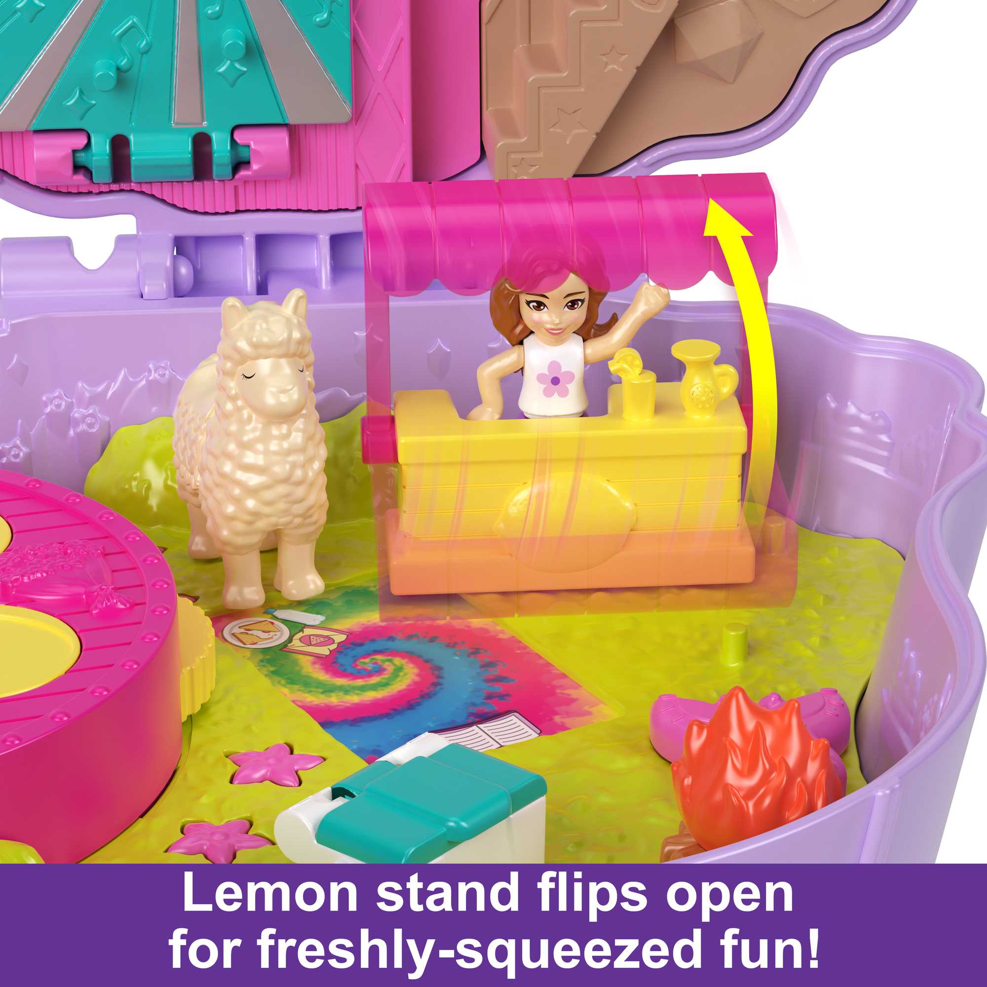 Polly Pocket Camp Adventure Llama Compact - Image 7