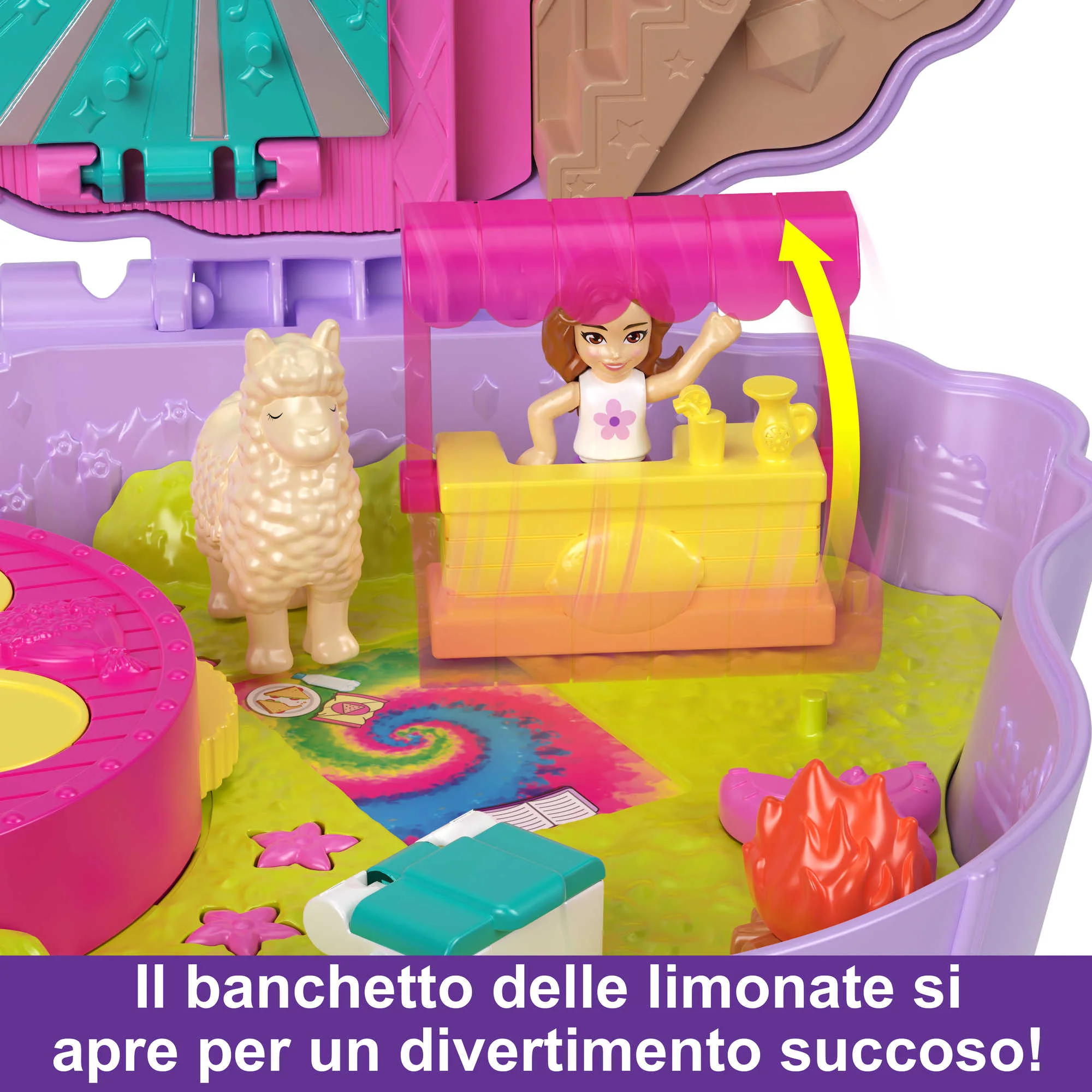 Polly Pocket Cofanetto Lama Avventura in Campeggio, Con 2 Bambole E Accessori - Image 7