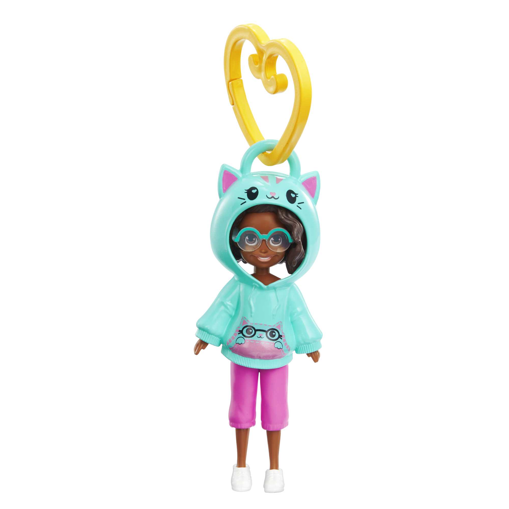 Polly Pocket Ταξιδιωτικά Παιχνίδια, Κούκλα Με Φουτεράκι Και Κλιπ Σε Σχήμα Καρδιάς - Image 3