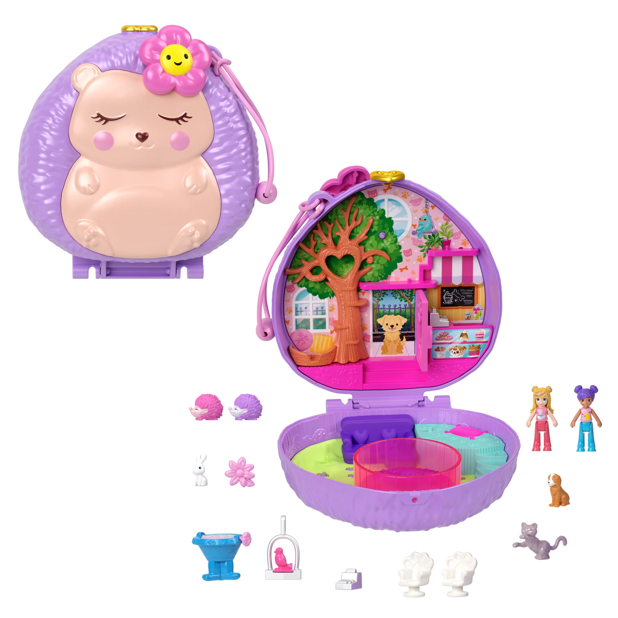 Polly Pocket Caffetteria Del Riccio, Giocattolo Da Viaggio, Bambole E Playset