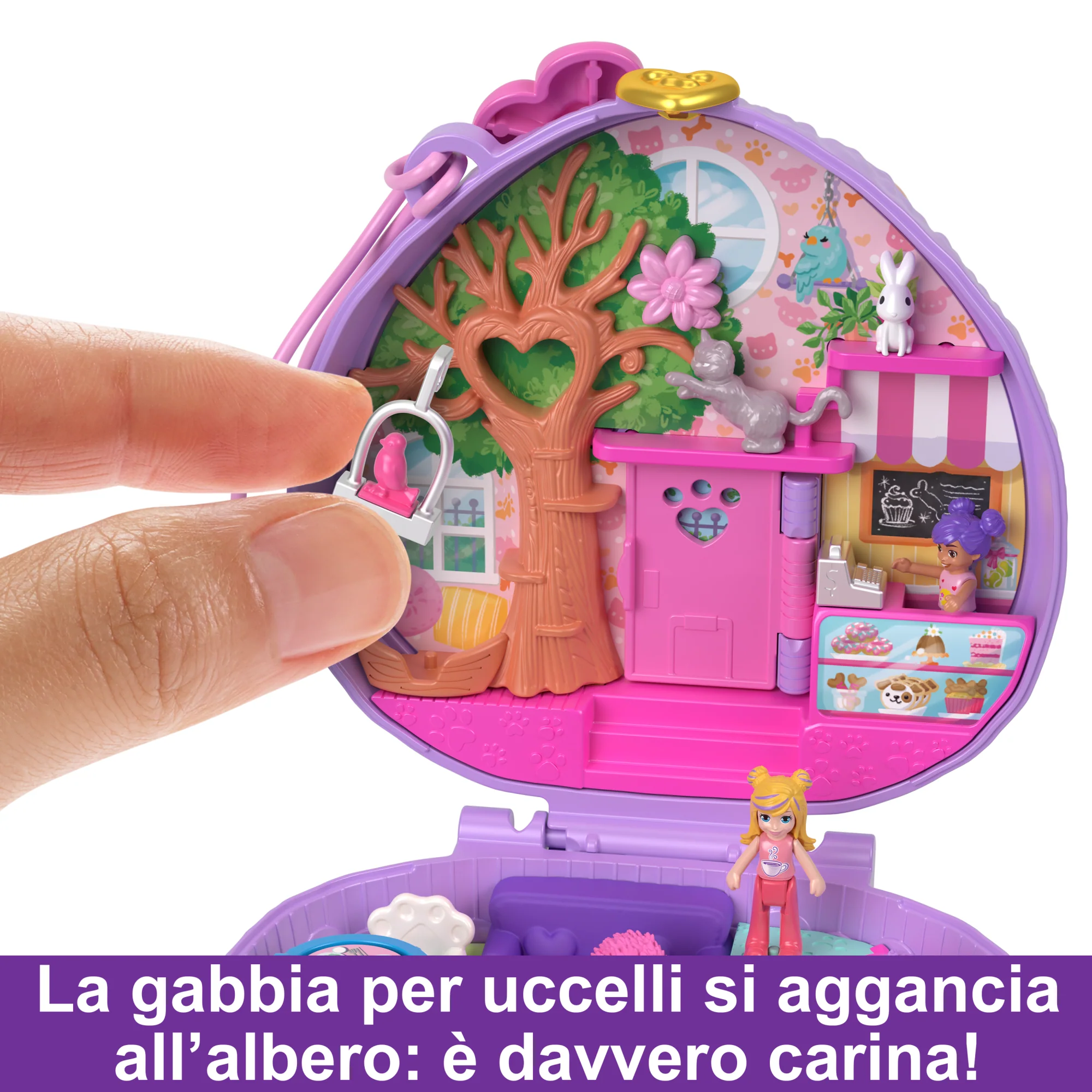 Polly Pocket Caffetteria Del Riccio, Giocattolo Da Viaggio, Bambole E Playset - Image 5