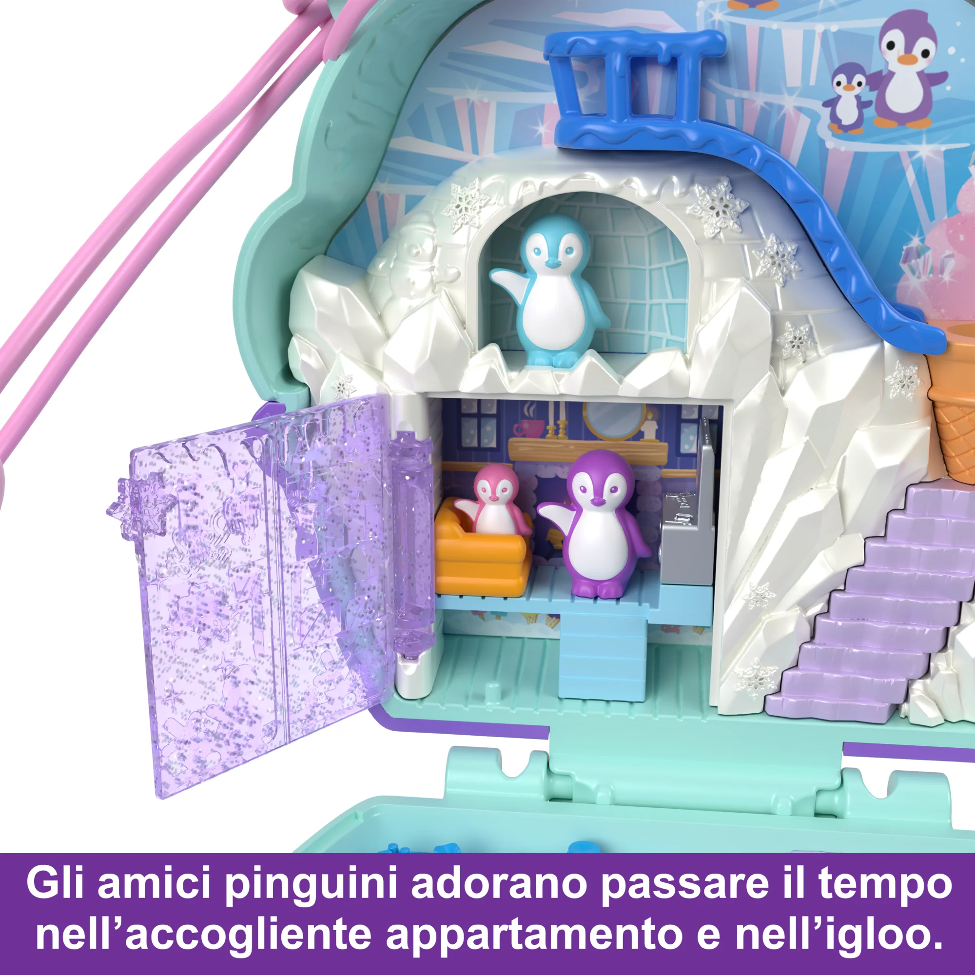 Polly Pocket Cofanetto Dolce Pinguino, Giocattolo Da Viaggio, Bambole E Playset - Image 5