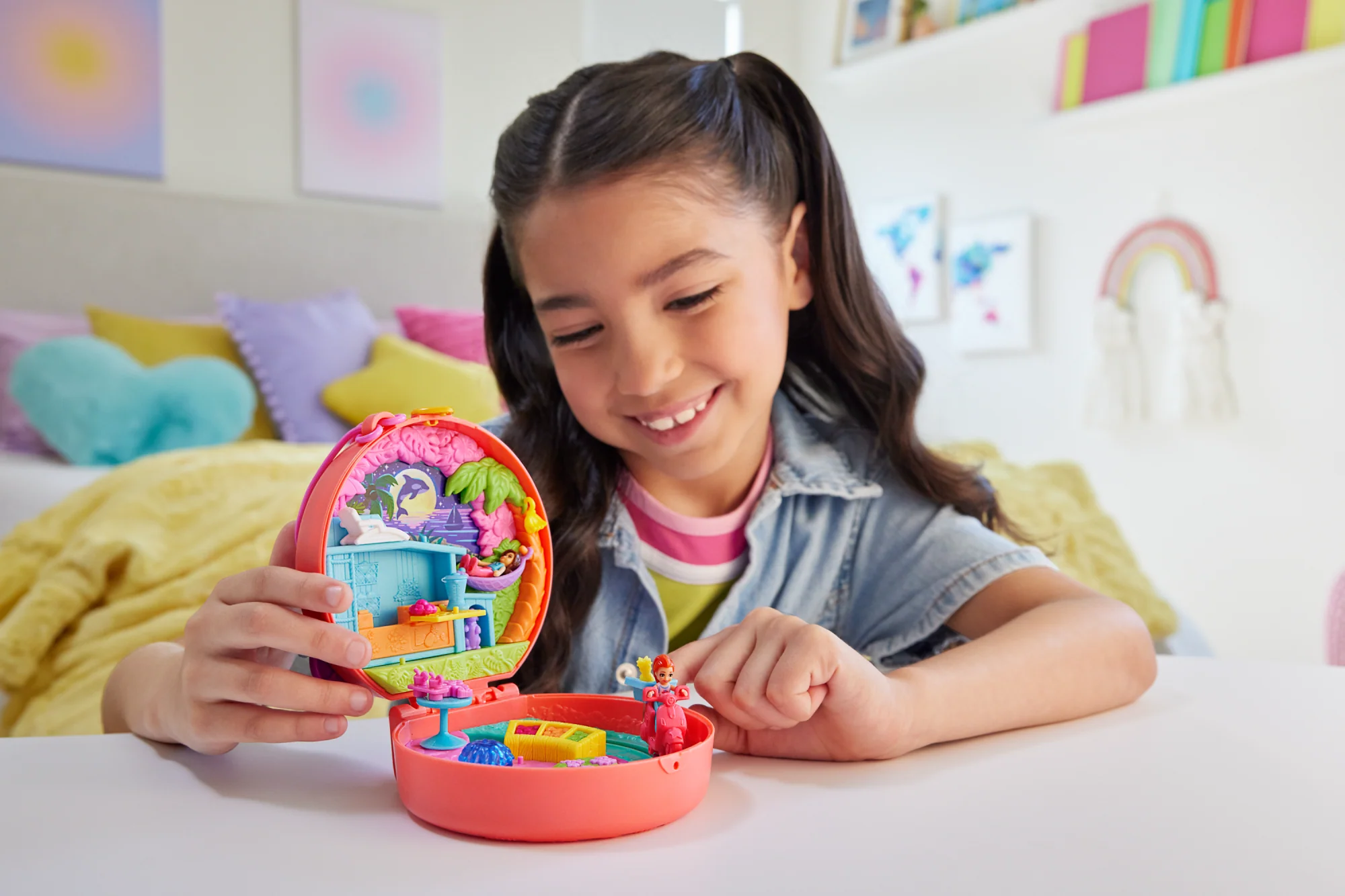 Polly Pocket-Aventure En Mobylette-Coffret 2 Mini-Figurines Et Animal - Image 2