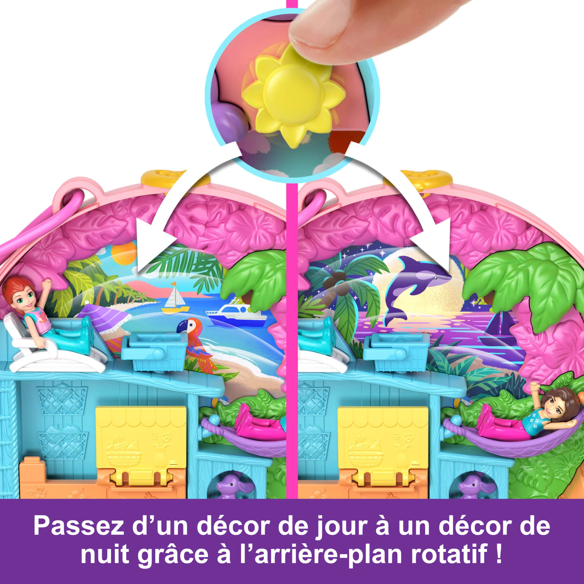Polly Pocket-Aventure En Mobylette-Coffret 2 Mini-Figurines Et Animal - Image 4