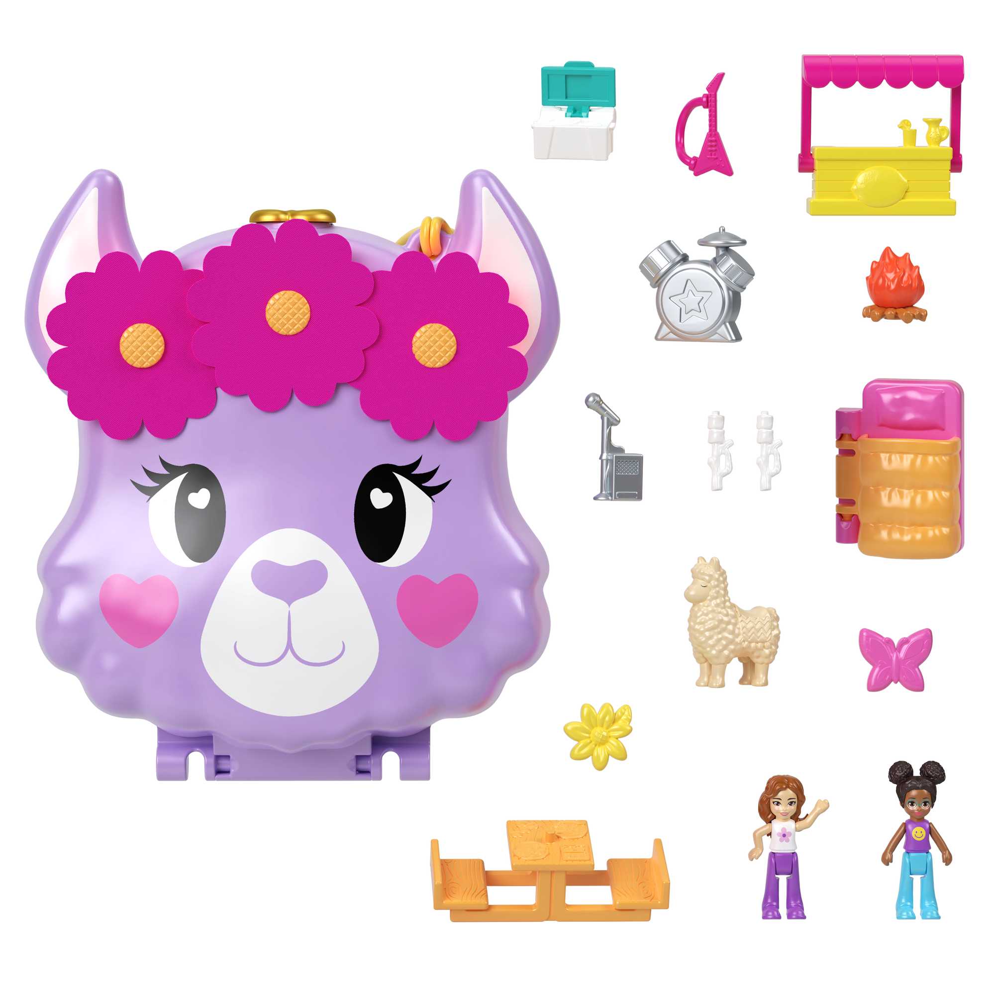 Polly Pocket - Coffret Aventures Du Lama - Coffret Mini Figurine - 4 Ans Et +