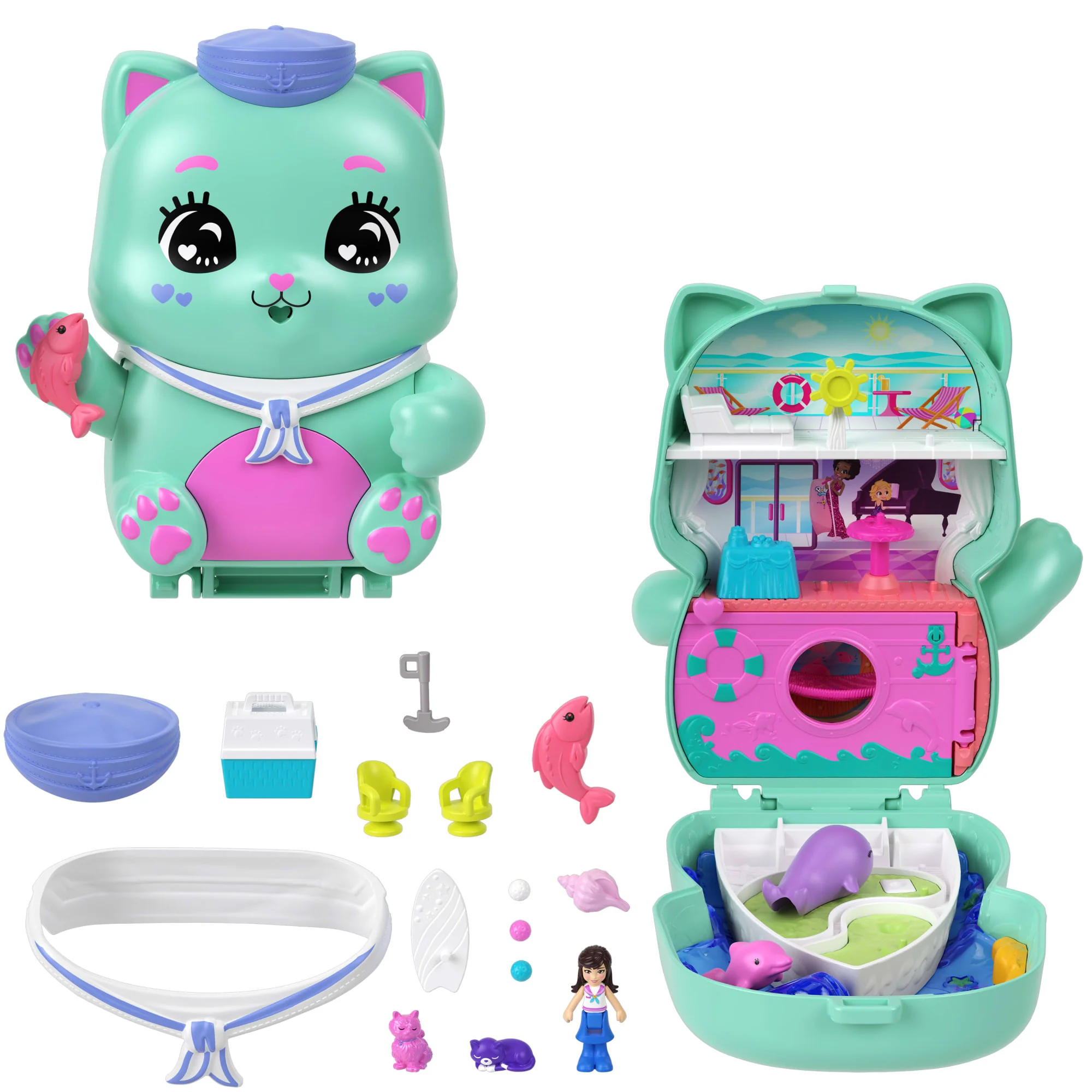Polly Pocket-Coffret Chaton Marin-Jouet De Voyage