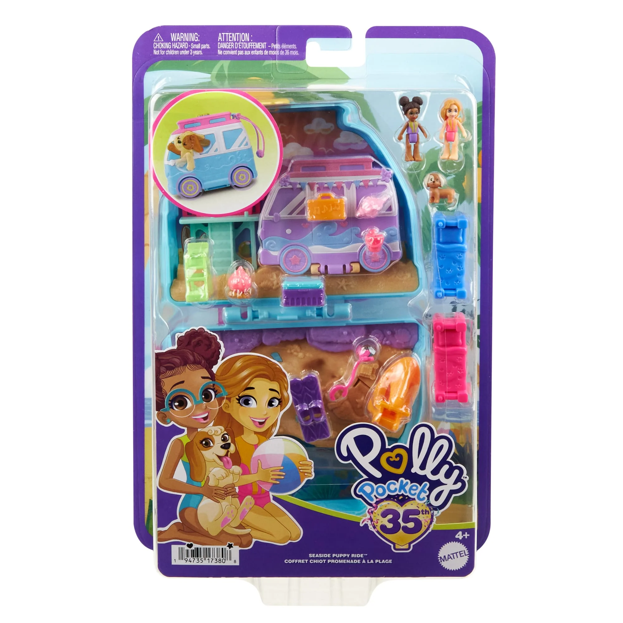 Polly Pocket - Coffret Chiot À La Plage - Coffret Mini Figurine - 4 Ans Et + - Image 6