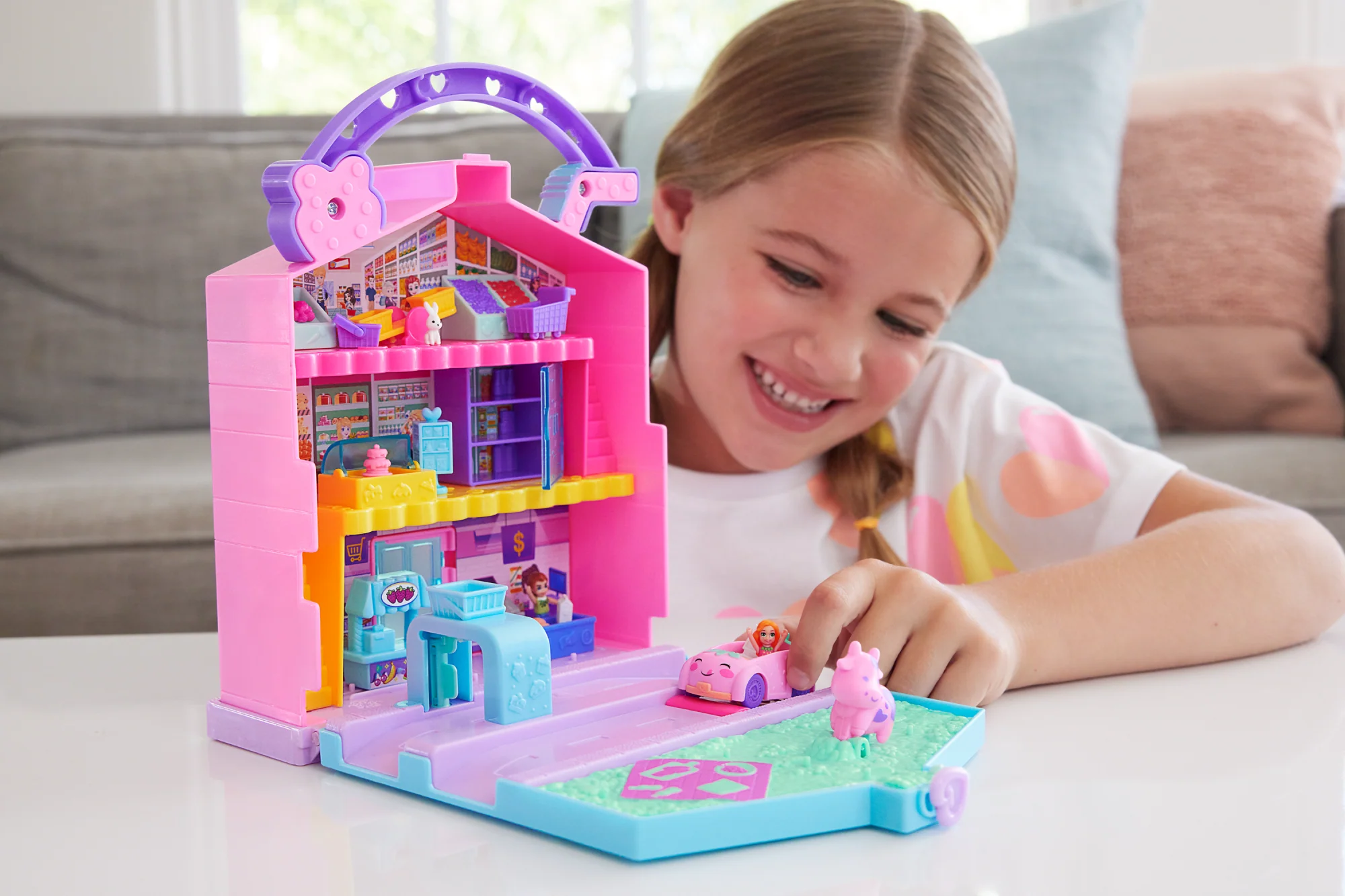 Polly Pocket-Le Marché De Pollyville-2 Mini-Figurines, 12 Accessoires - Image 2