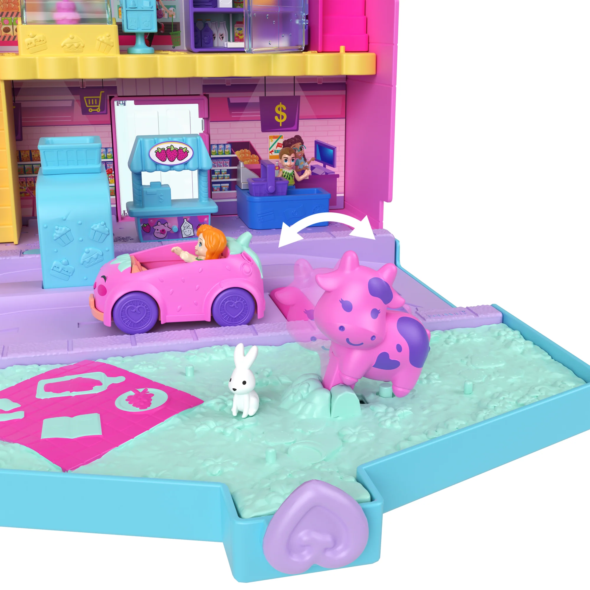 Polly Pocket-Le Marché De Pollyville-2 Mini-Figurines, 12 Accessoires - Image 3