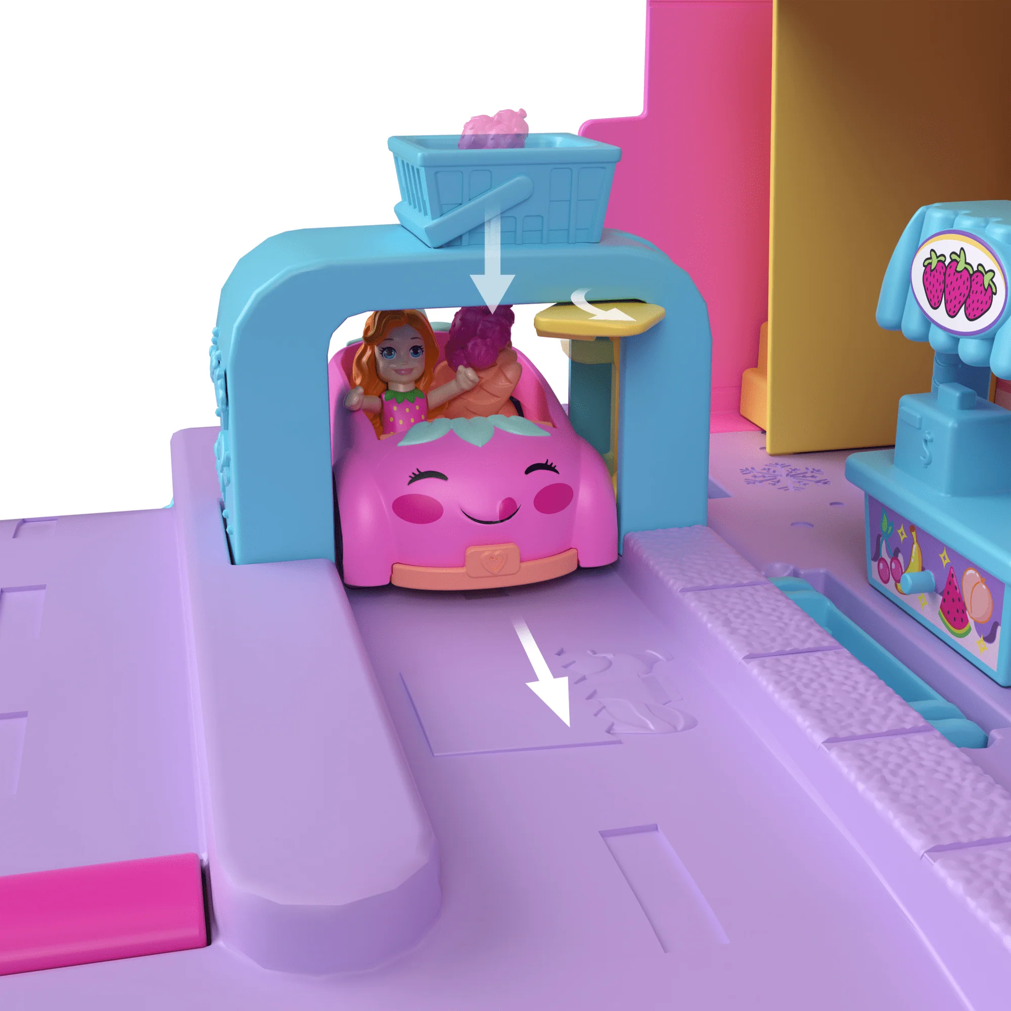Polly Pocket-Le Marché De Pollyville-2 Mini-Figurines, 12 Accessoires - Image 4