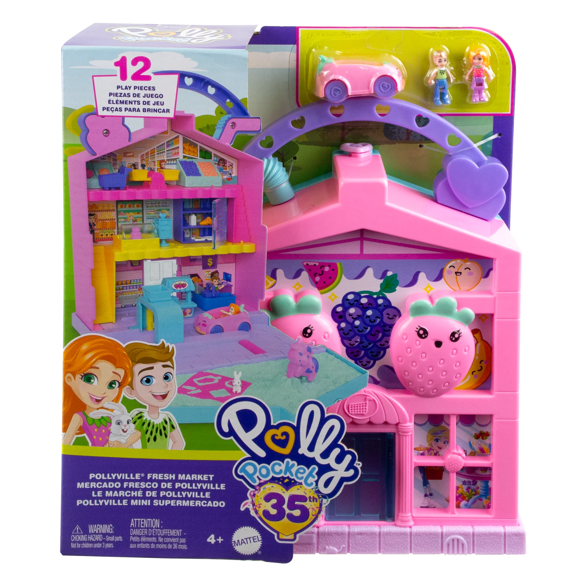 Polly Pocket-Le Marché De Pollyville-2 Mini-Figurines, 12 Accessoires - Image 6