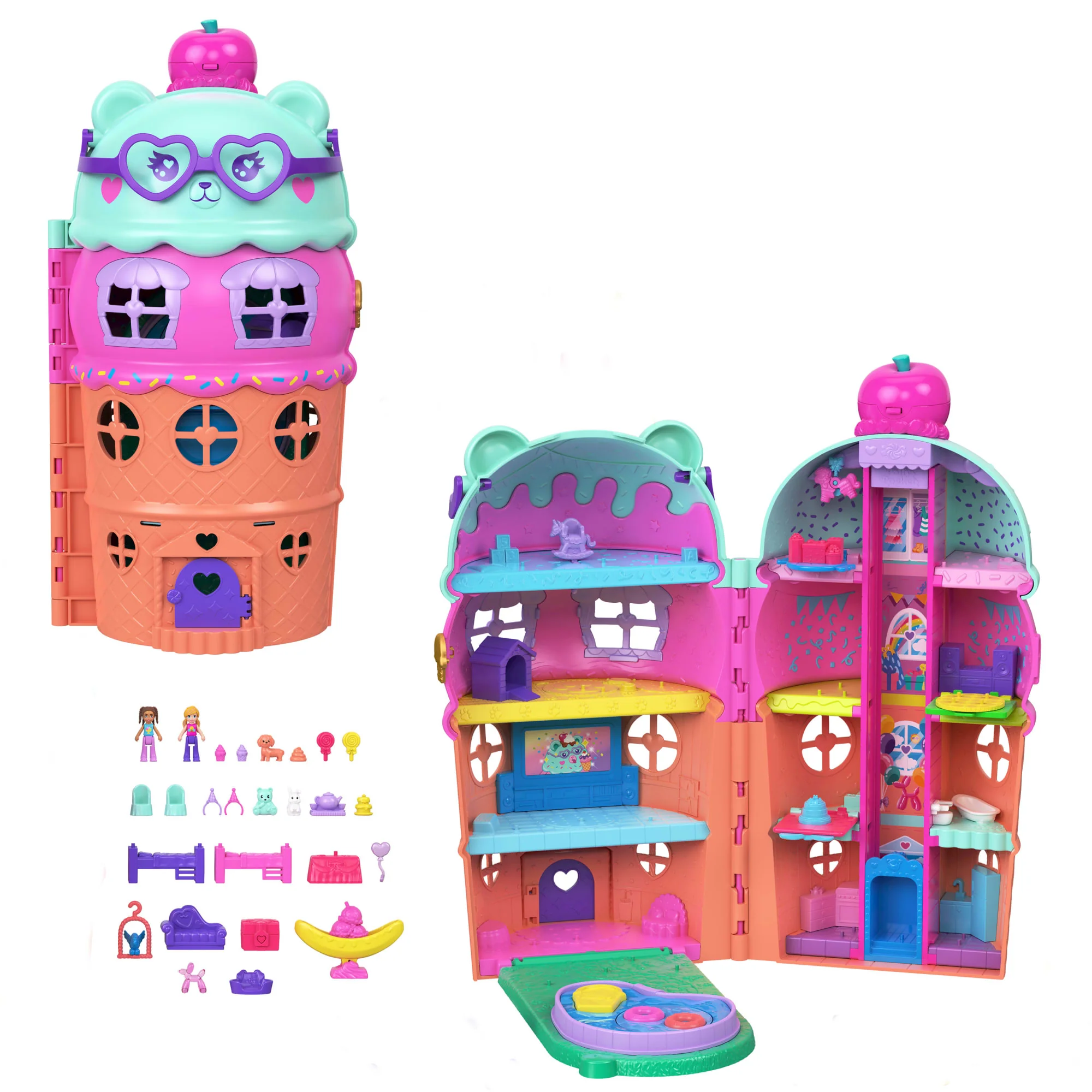 Polly Pocket-Coffret Maison Cornet De Glace-Avec Figurines