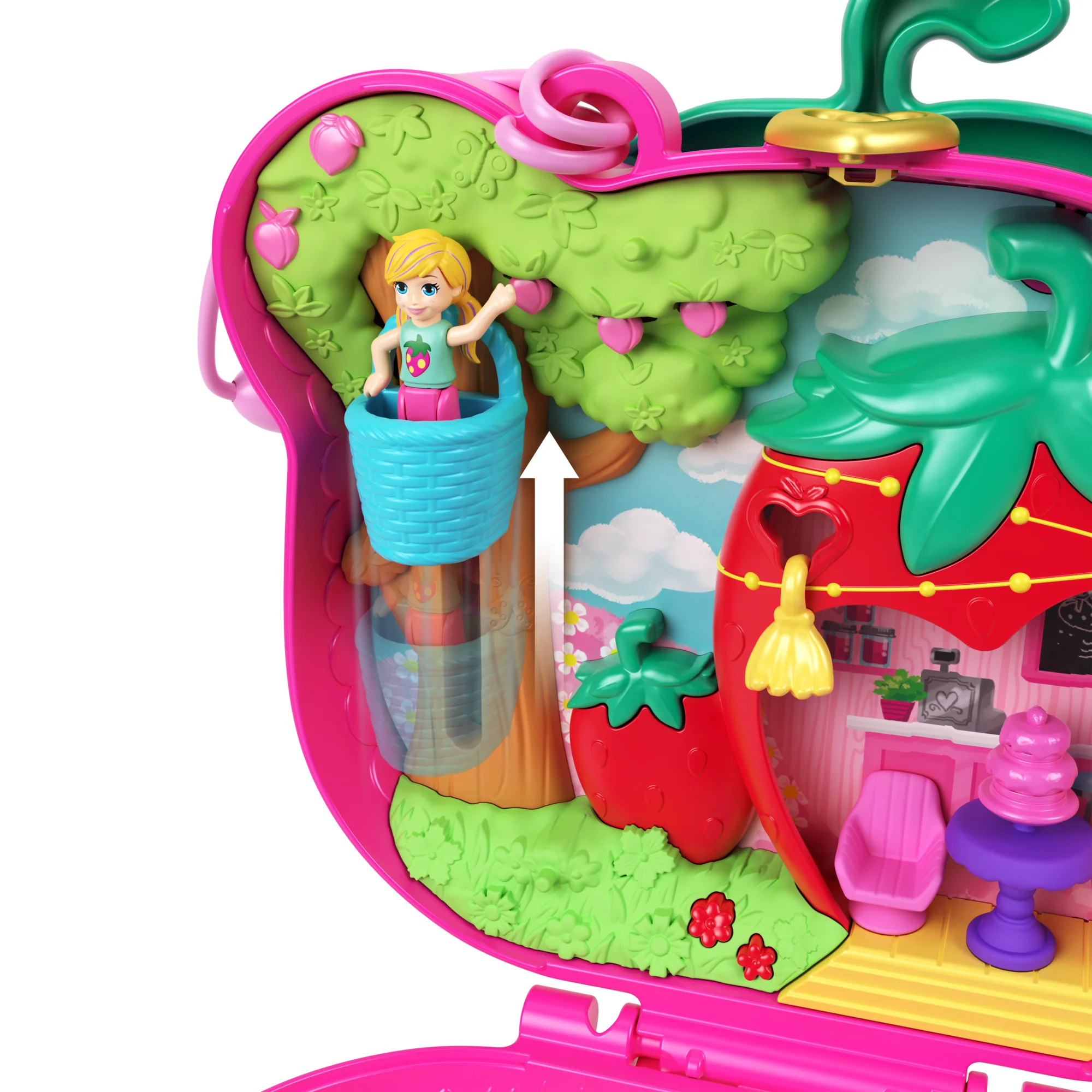 Polly Pocket - Coffret Ourson Fraise Avec Jardin - Figurines - 4 Ans Et + - Image 4