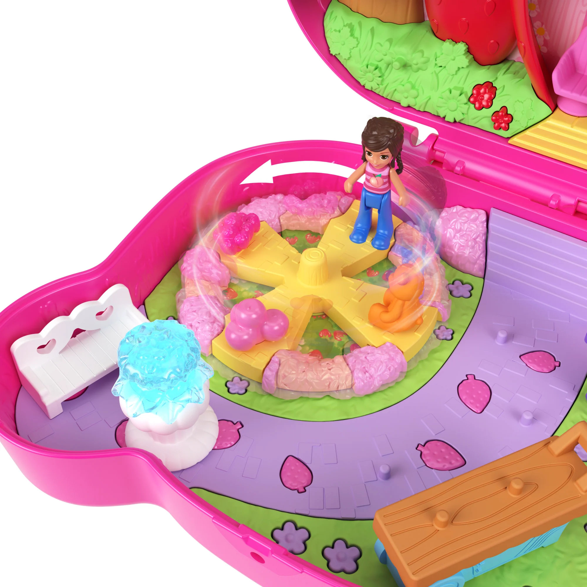 Polly Pocket - Coffret Ourson Fraise Avec Jardin - Figurines - 4 Ans Et + - Image 5