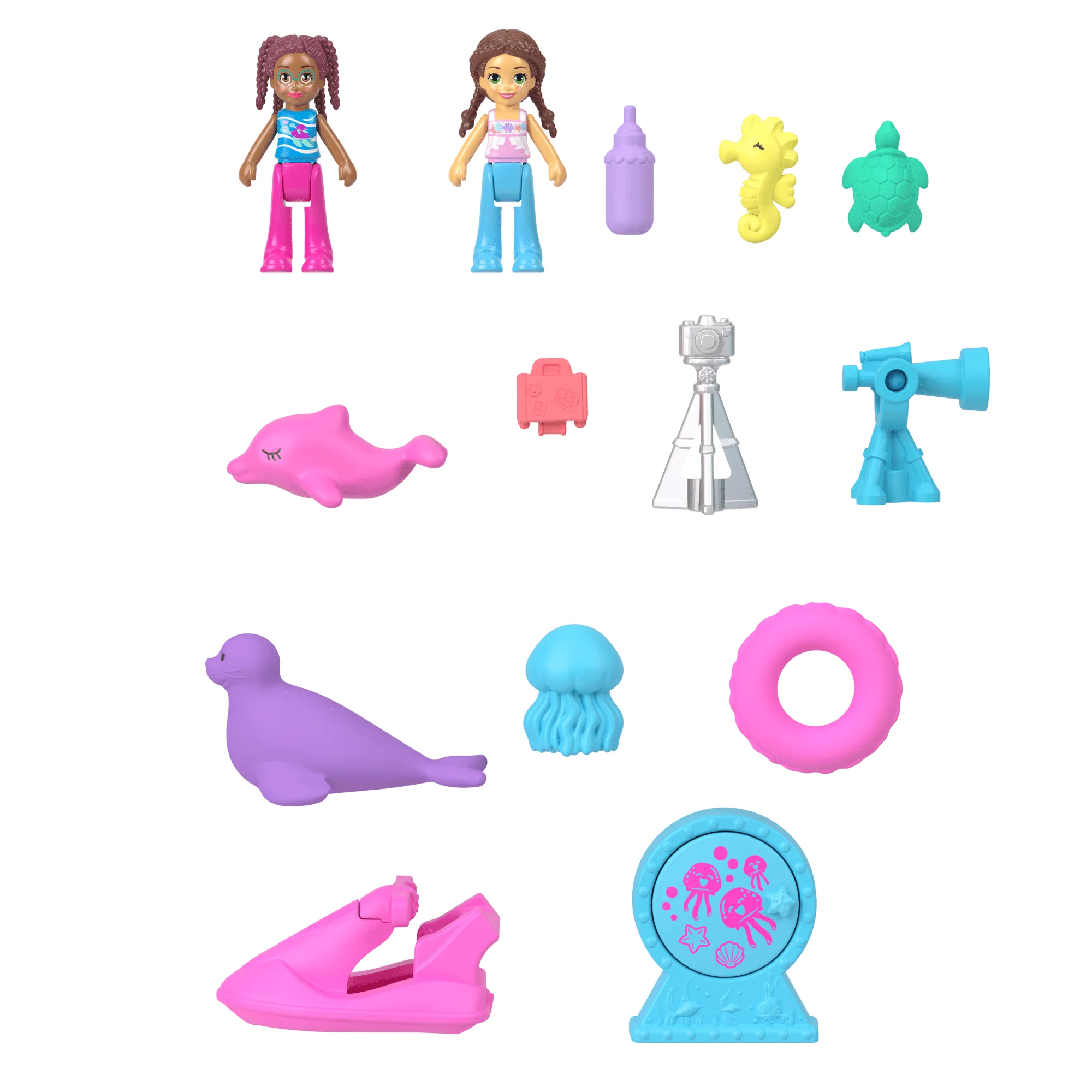 Polly Pocket-Sauvetage Du Dauphin-Coffret 2 Mini-Figurines Et Animaux - Image 3