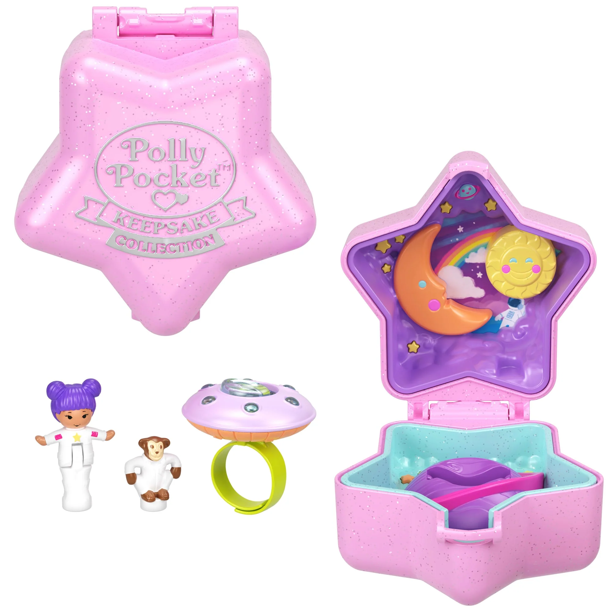Polly Pocket Collector, Nostaljik Yüzük Kutusu Serisi, Mikro Bebek Ve Mikro Oyun Seti, Hatıra Koleksiyonu Mücevher Kutusu - Image 5