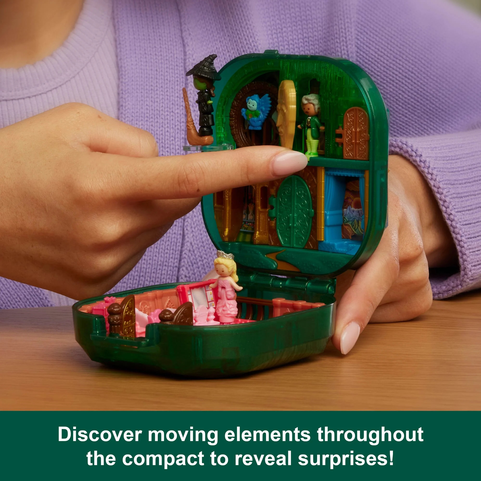 Polly Pocket Micro Dolls And Playset, Collector Wicked Compact With Hat And Bubble Accessories - Image 3