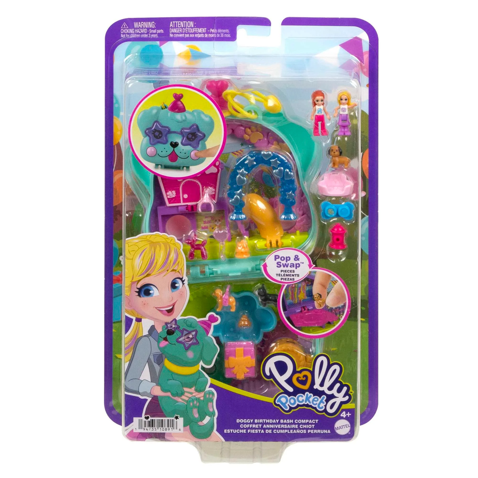 Polly Pocket Cofanetto Il Compleanno Del Cagnolino, Con 2 Bambole E Accessori, Mini Giocattoli - Image 5