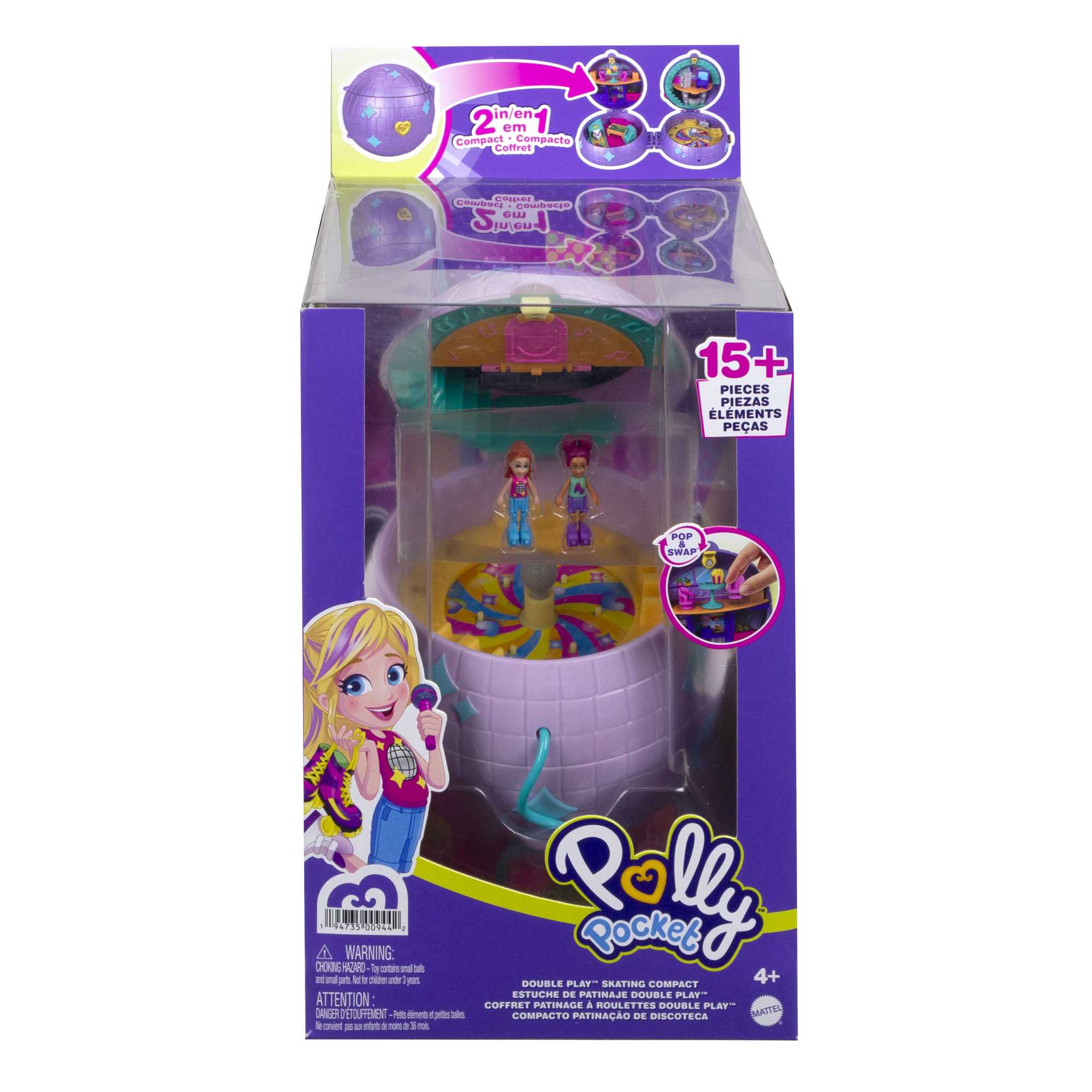 Polly Pocket Double Play Skating Compact - Image 7