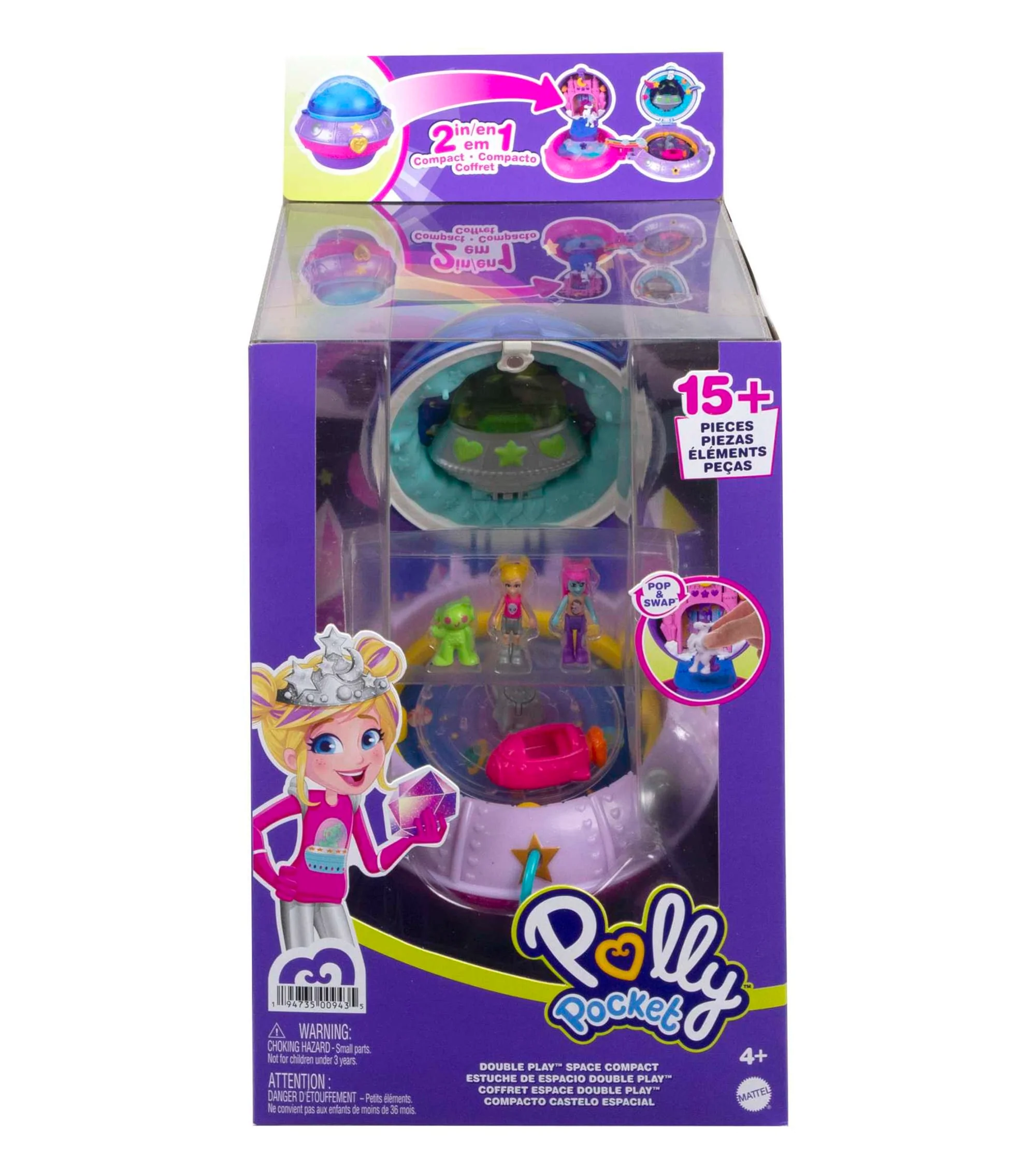 Polly Pocket Double Play Space Compact - Image 7