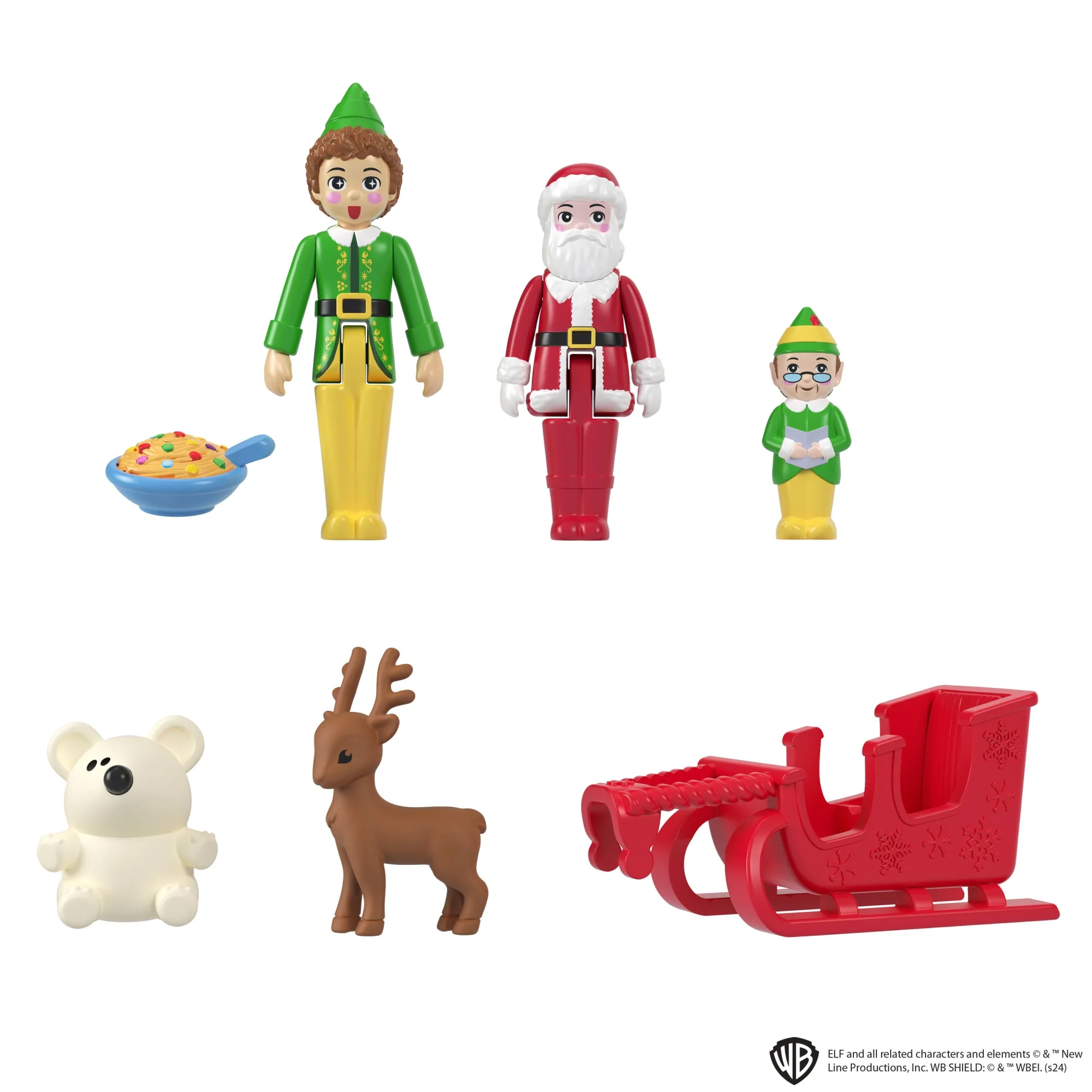 Polly Pocket Micro Buddy & Santa Dolls And Playset, Collaboration Elf Compact With 5 Accessories, Holiday Theme - Image 4