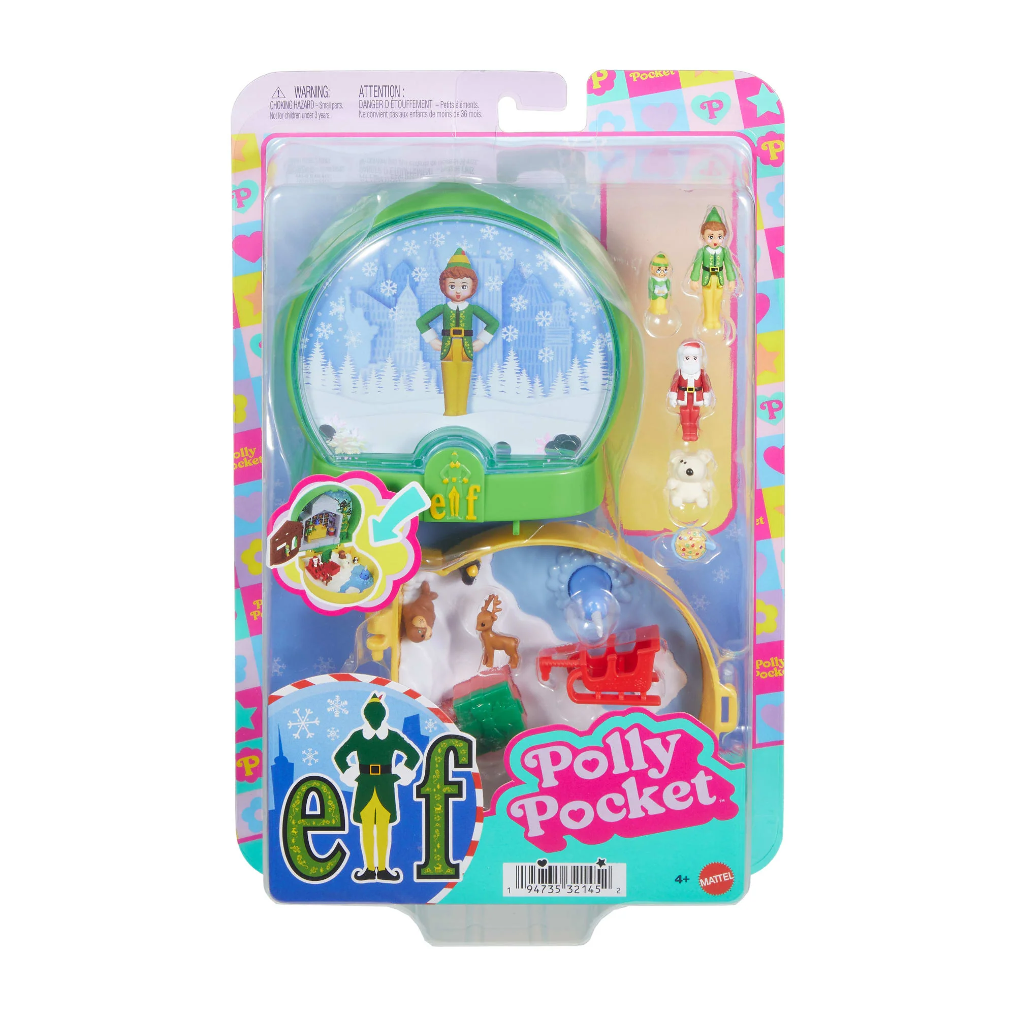 Polly Pocket Minipuppen Und Spielset, Elf Kooperations-Spielset Mit 6 Zubehörteilen, Weihnachts-Thema - Image 6