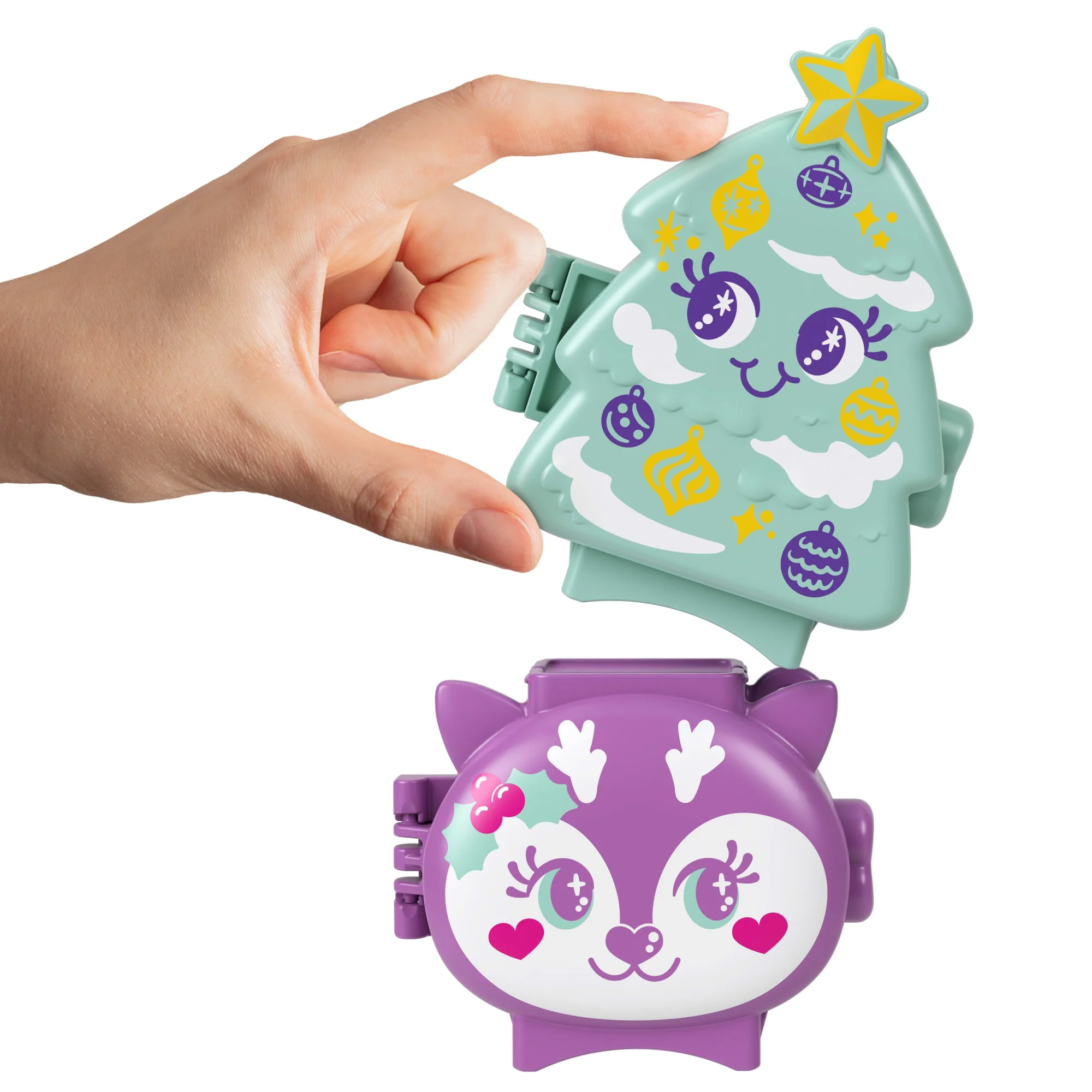 Polly Pocket Feiertags-Schatullen Geschenkset, Stapelbares Schatullen-Spielset Mit Minipuppe, Zubehör Und Haustier, Minispielzeugen, Reisespielzeugen - Image 2