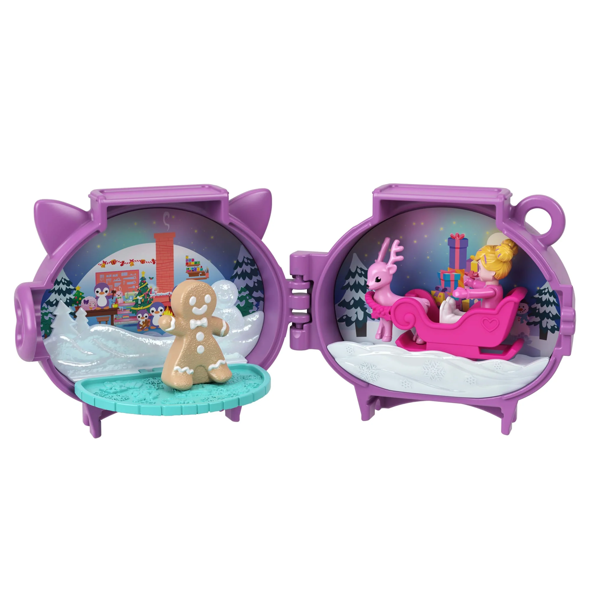 Polly Pocket Feiertags-Schatullen Geschenkset, Stapelbares Schatullen-Spielset Mit Minipuppe, Zubehör Und Haustier, Minispielzeugen, Reisespielzeugen - Image 4