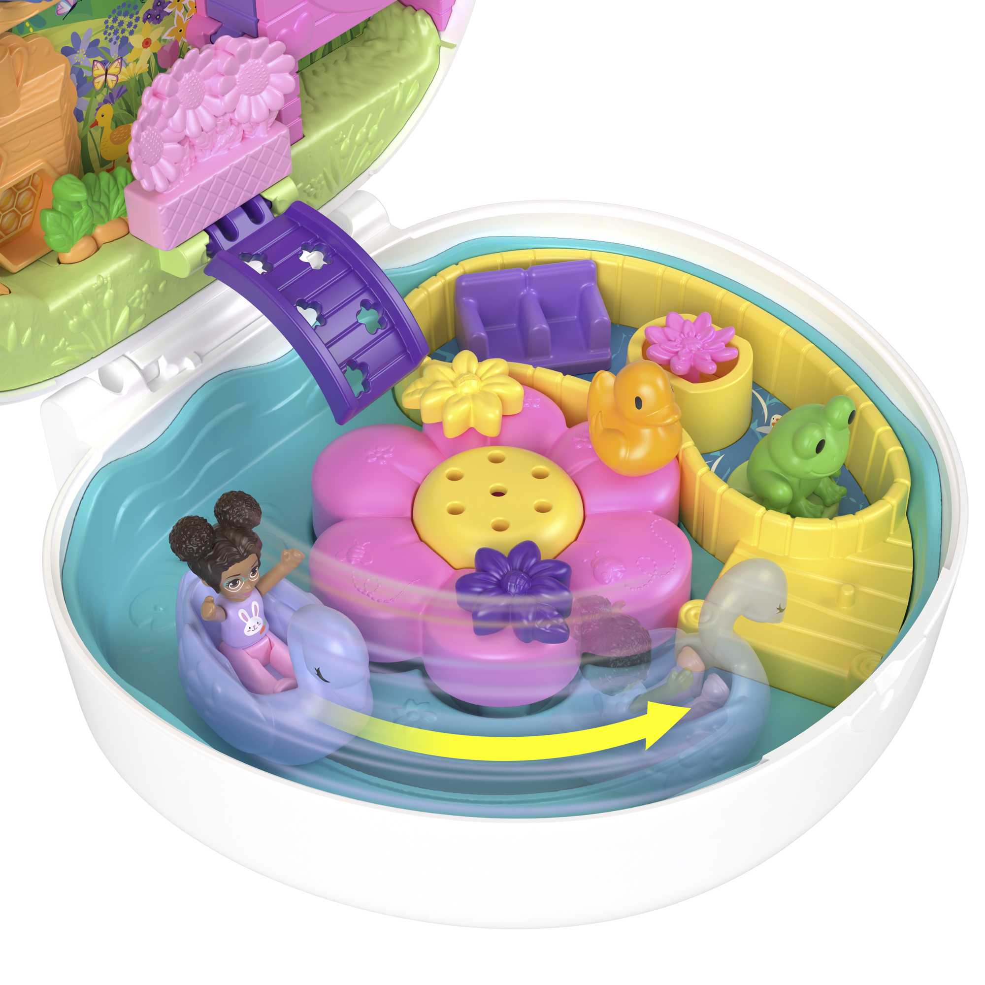 Polly Pocket Flower Garden Bunny Compact - Image 2
