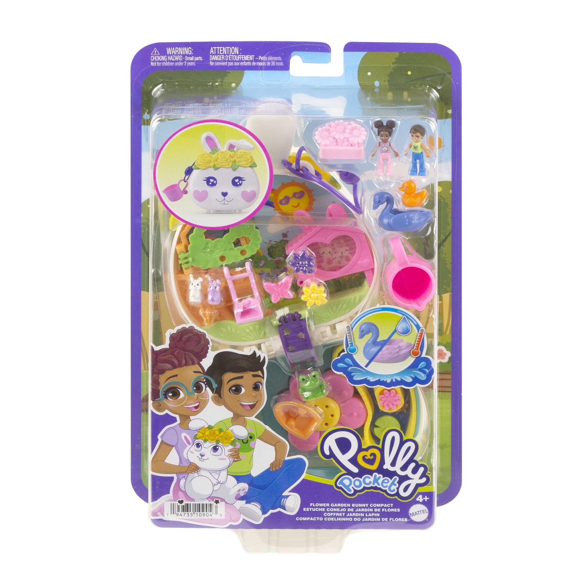 Polly Pocket Coniglietto Floreale Cofanetto Playset Con 2 Micro Bambole, 12 Accessori E 5 Funzionalità - Image 3