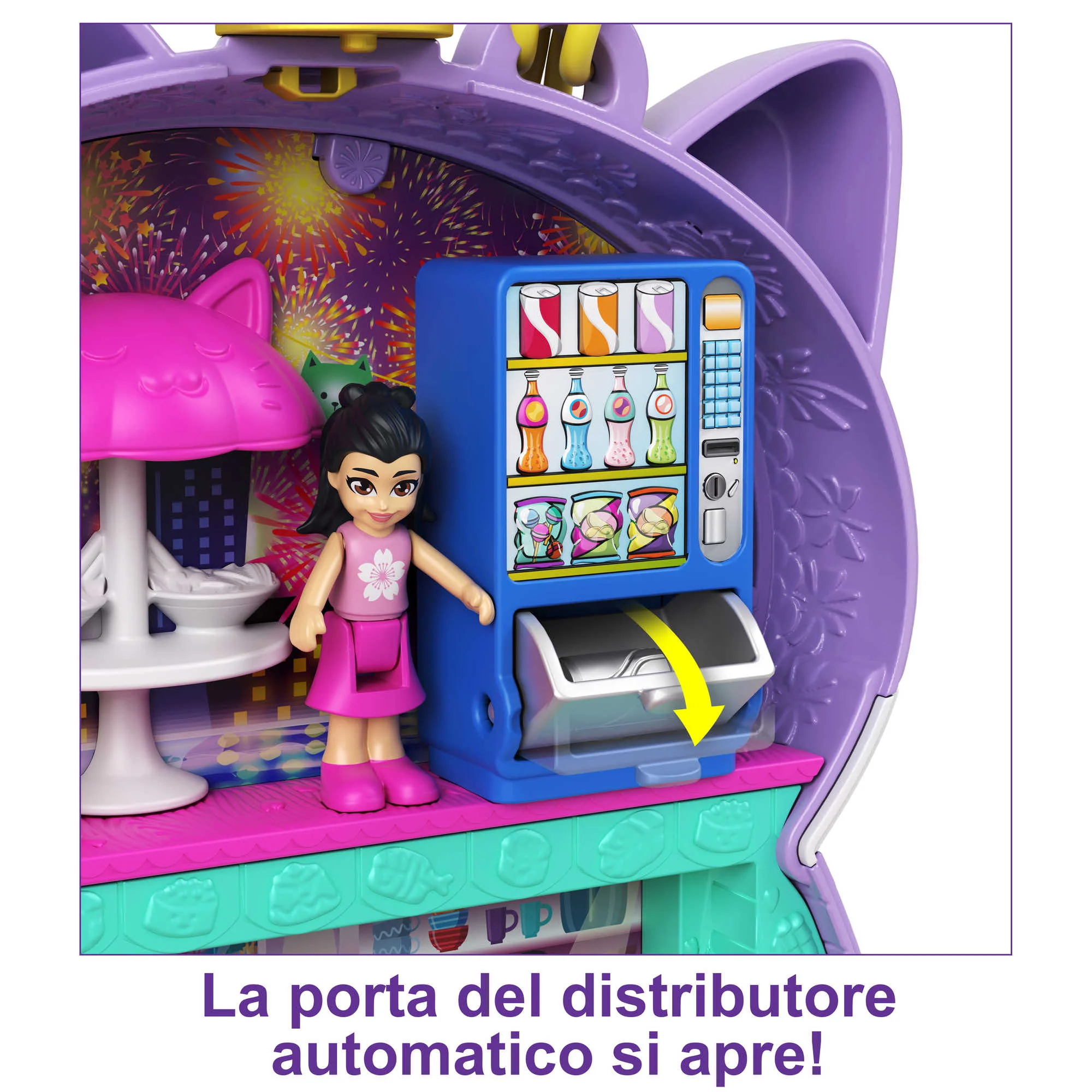 Polly Pocket Gattino Sushi Cofanetto, Playset Con 2 Bambole E 12 Accessori - Image 7