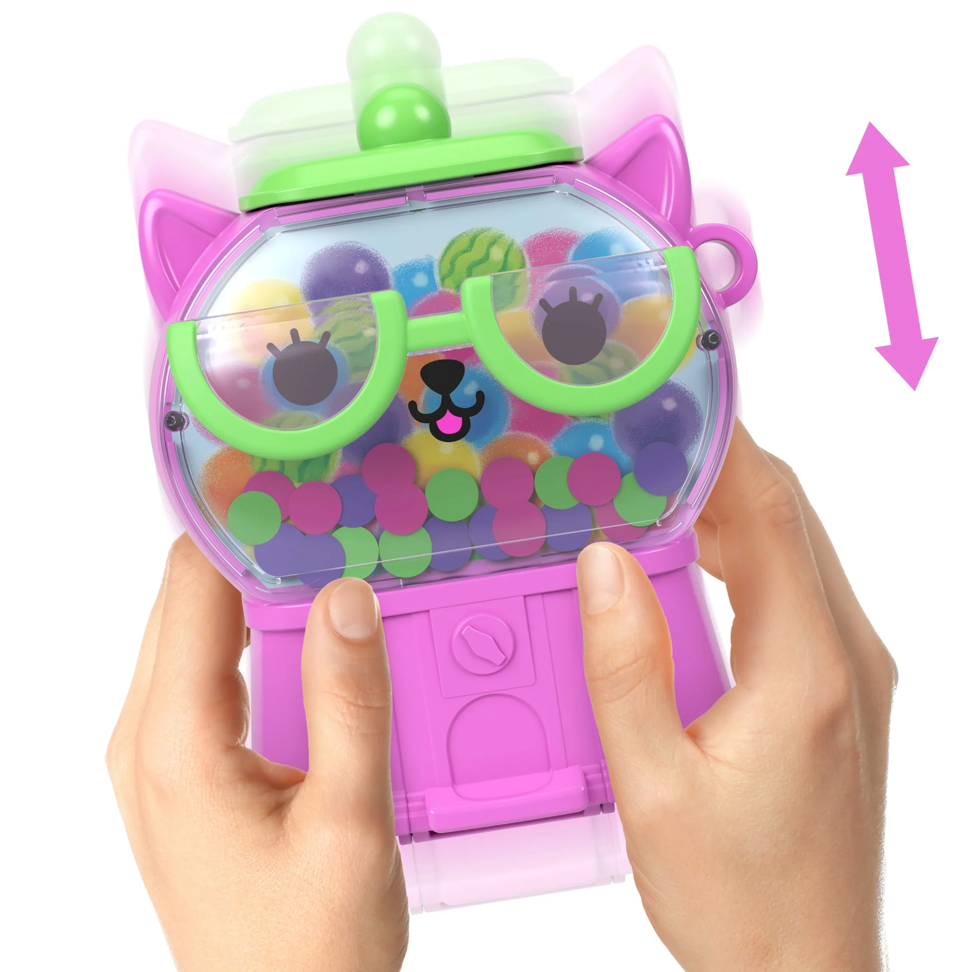 Polly Pocket Gumball Kitty Compact Playset With 1 Micro Doll And Pet, Travel Toy With Fruit Accessories And Rides - Image 5