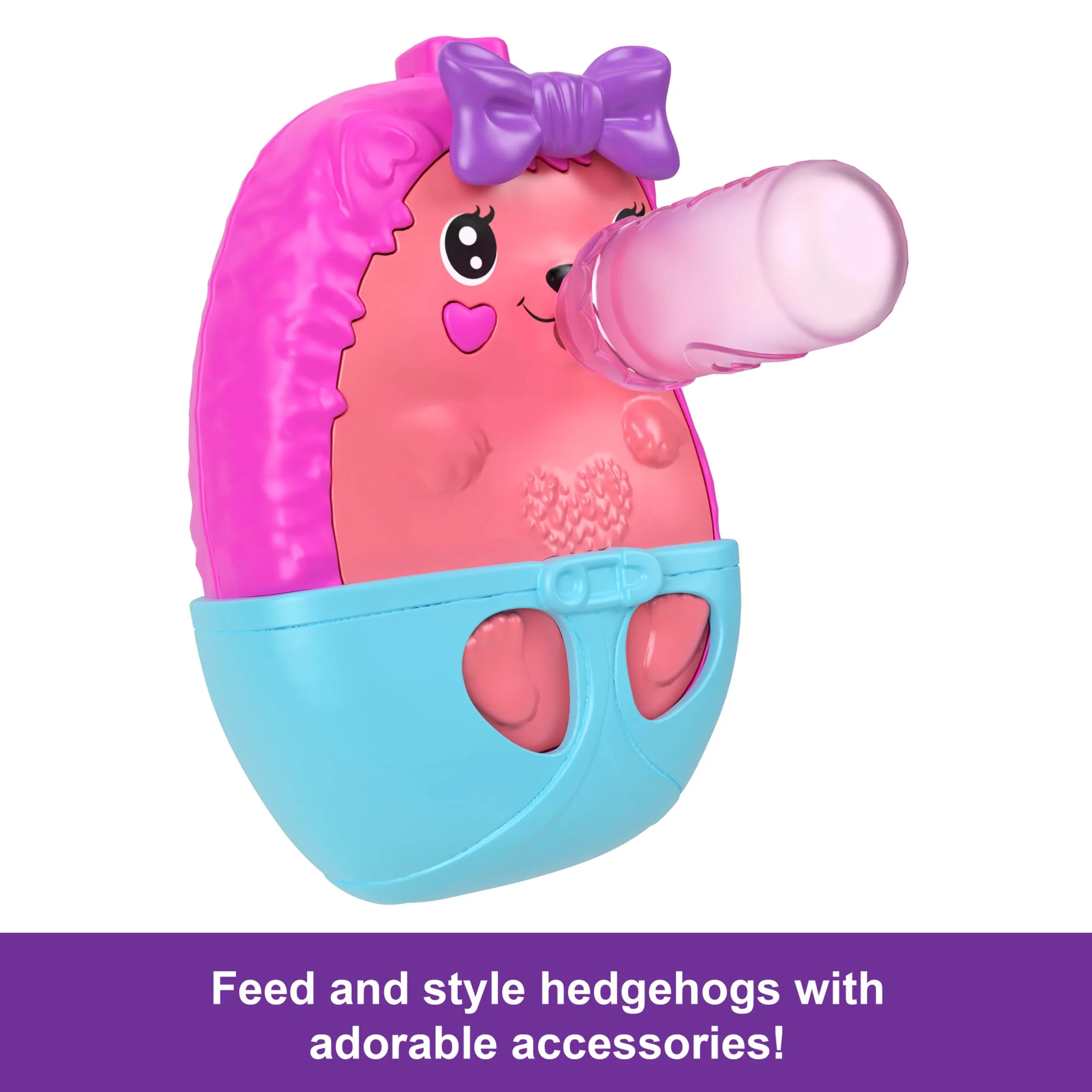 Polly Pocket Hedgehog Mom & Baby Purse Playset With 2 Dolls & 16 Accessories Including Pets - Image 4