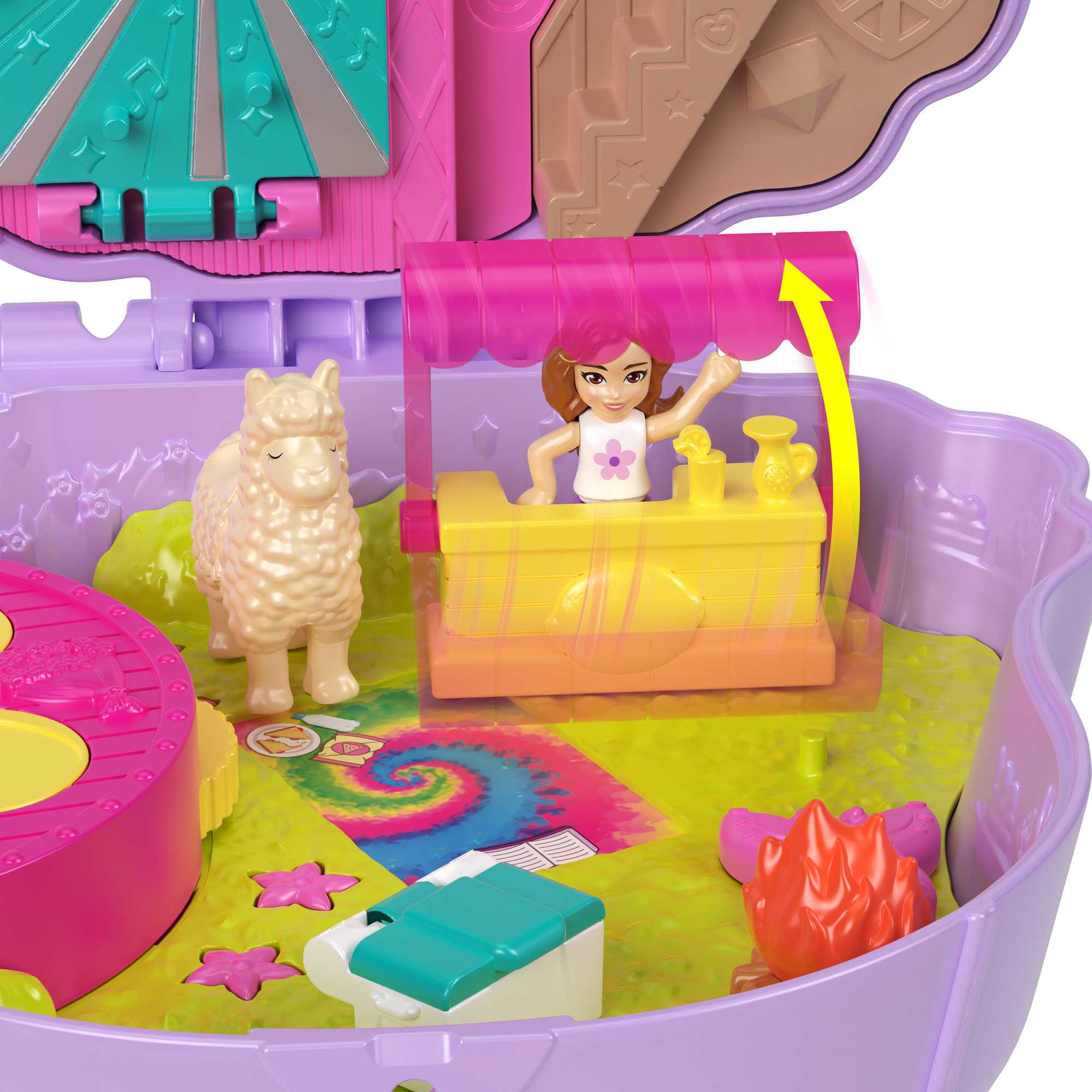 Polly Pocket Kampeeravontuur Compacte Speelset Lama - Image 3