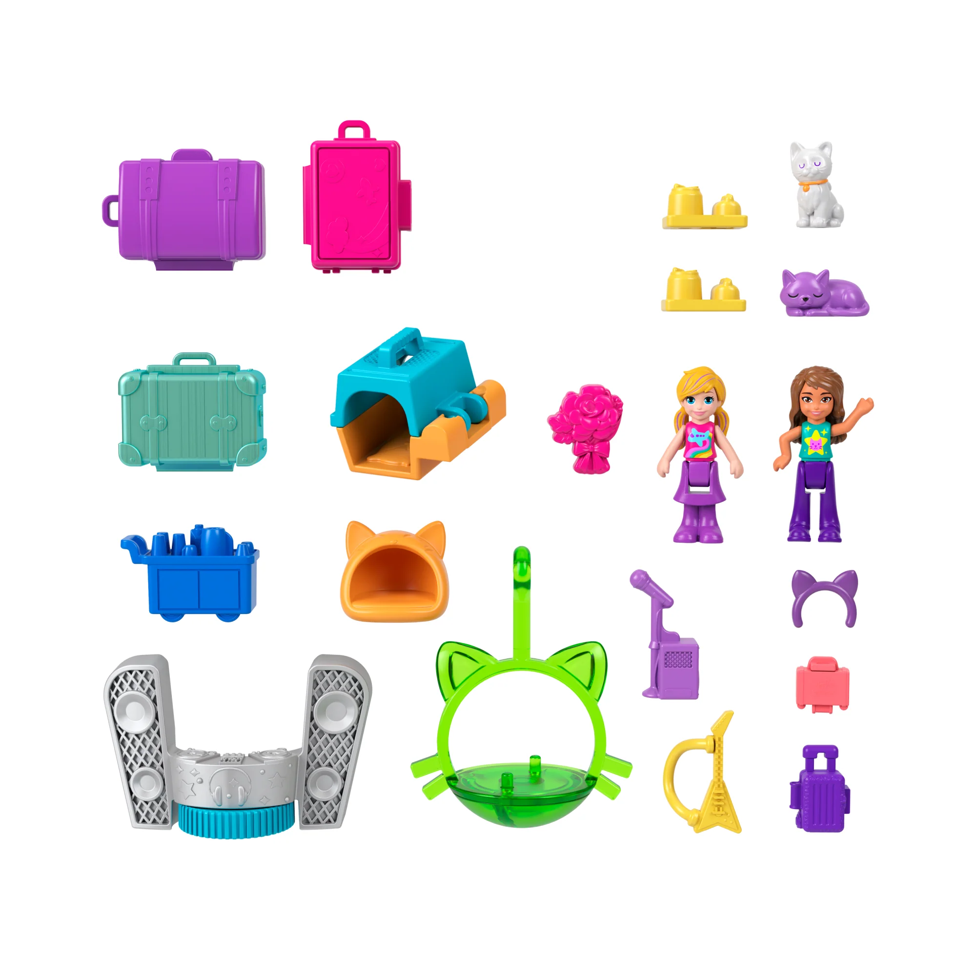 Polly Pocket Kitty Airways Speelset Met 2 Minipoppen En Huisdier, Vliegtuig Reisspeelgoed Met Accessoires - Image 5