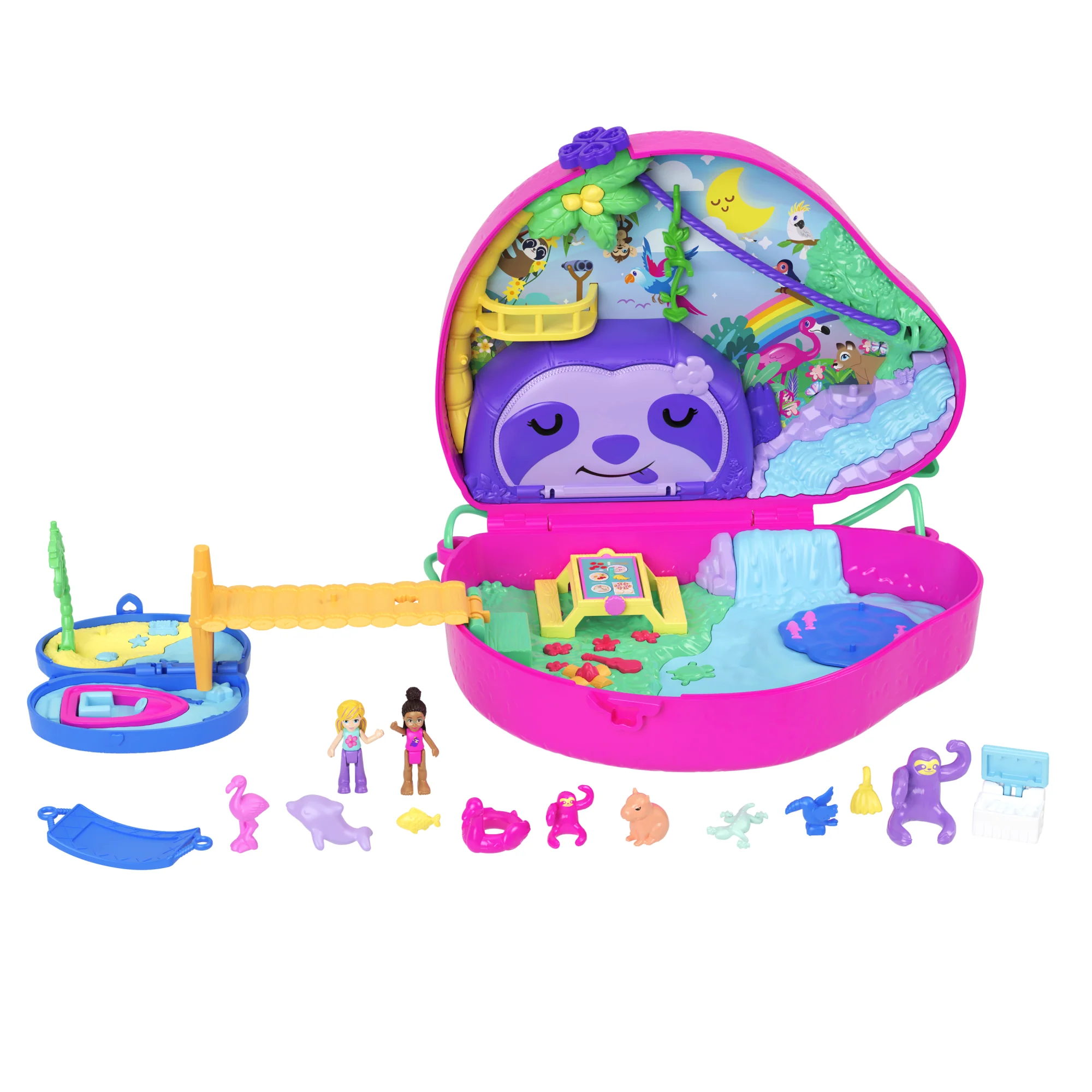 Polly Pocket Kompaktowa Torebka Rodzina Leniwców Zestaw - Image 4